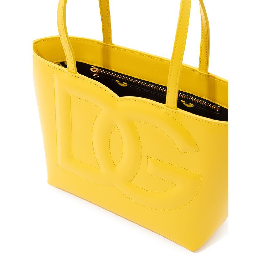 Dolce & Gabbana Yellow Leather Women's Handbag Size ONE SIZE - 5 Thumbnail