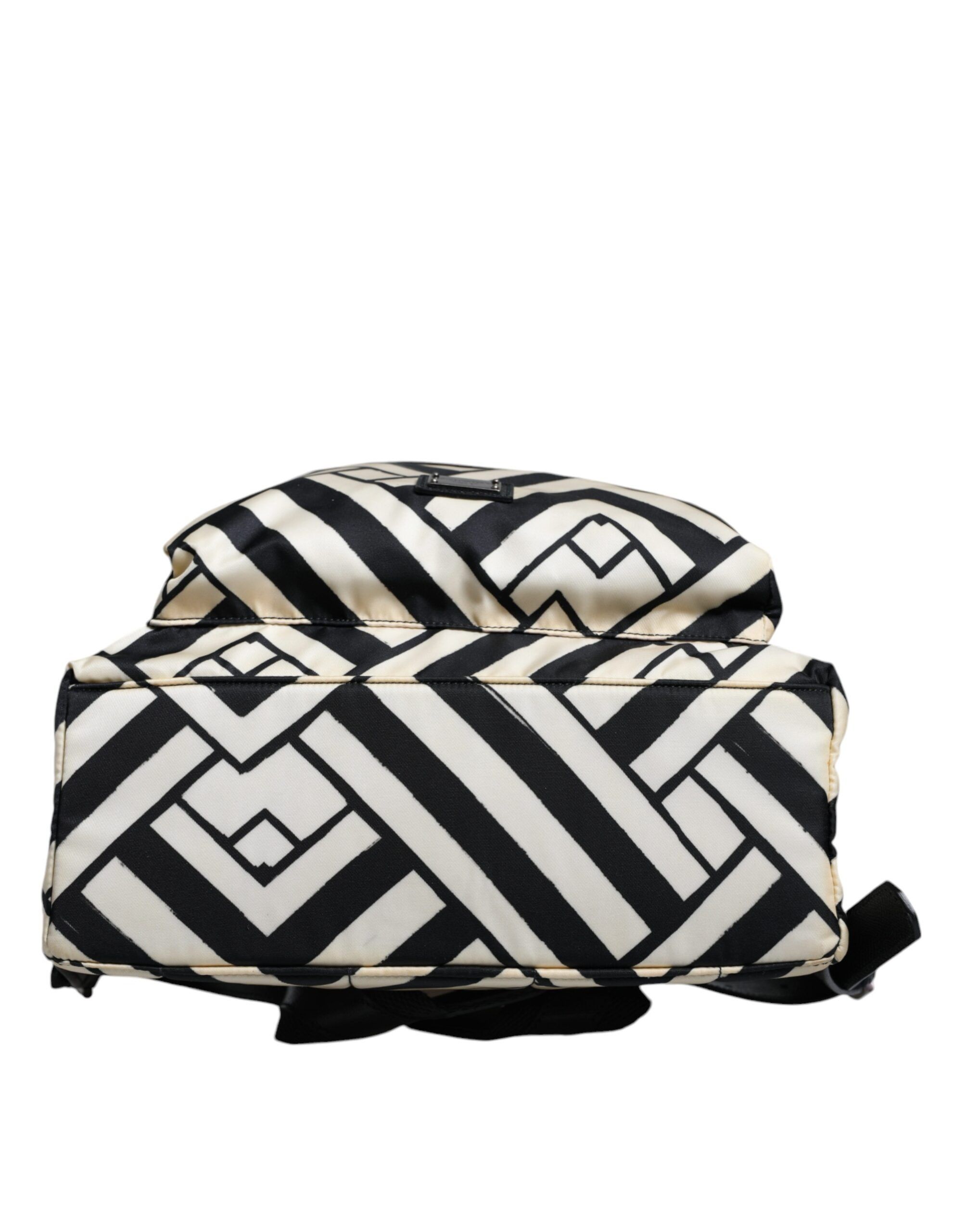 Dolce & Gabbana Black White Nylon Leather Travel Back Pack Women's Bag Size ONE SIZE - 4 Thumbnail