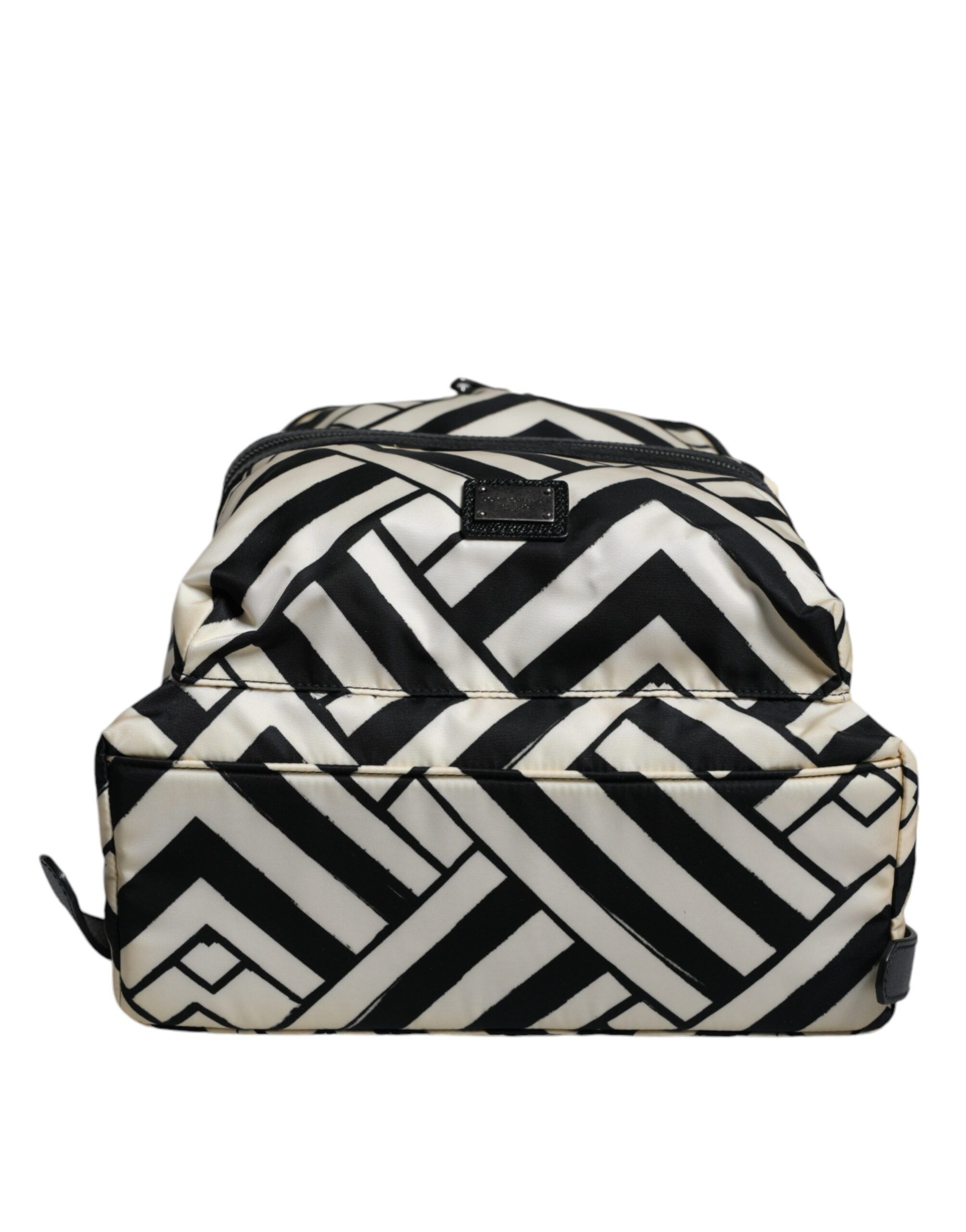 Dolce & Gabbana Black White Nylon Leather Travel Back Pack Women's Bag Size ONE SIZE - 4 Thumbnail