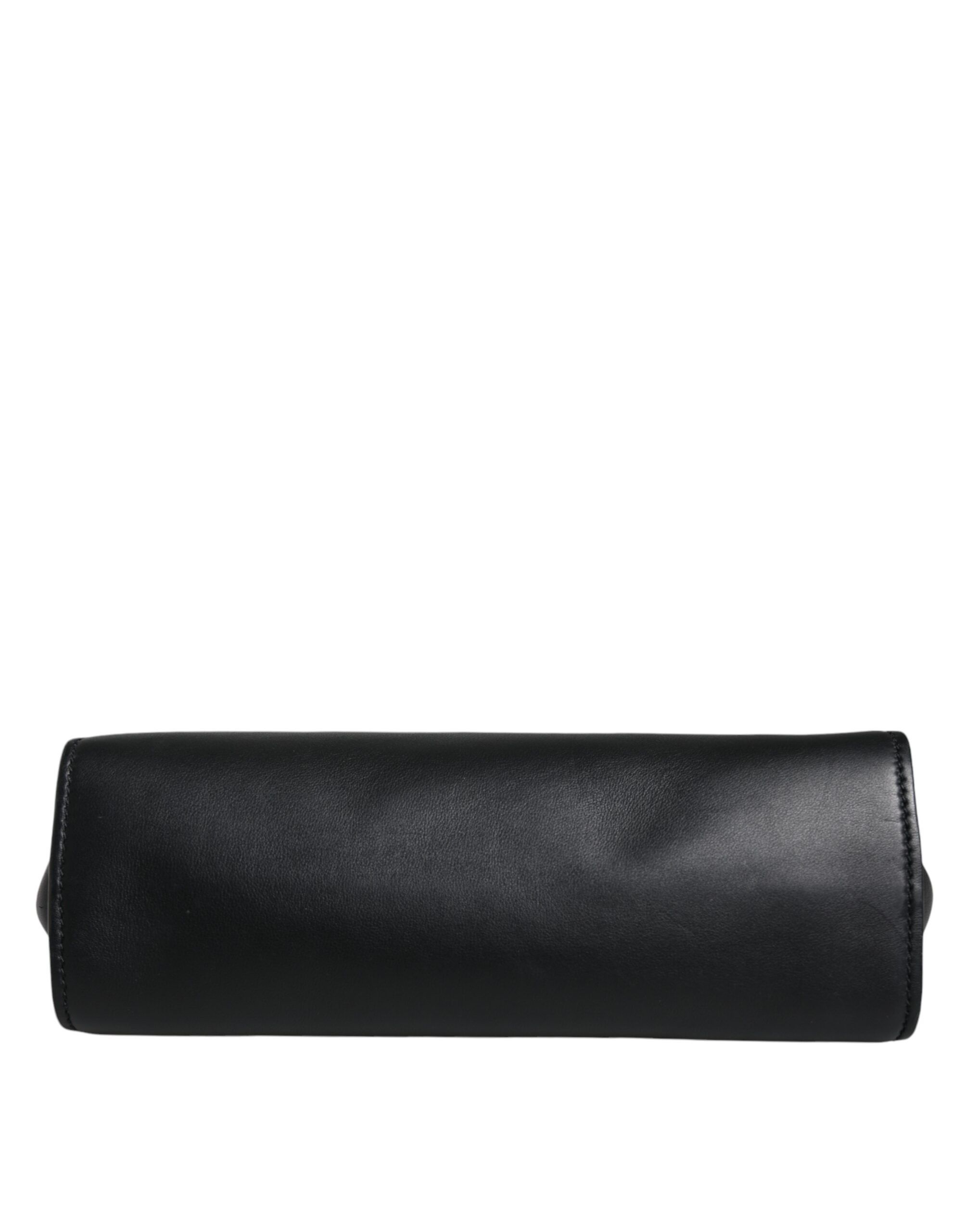 Dolce & Gabbana Black Leather SICILY Top Handle Crossbody Women's Bag Size ONE SIZE - 4 Thumbnail