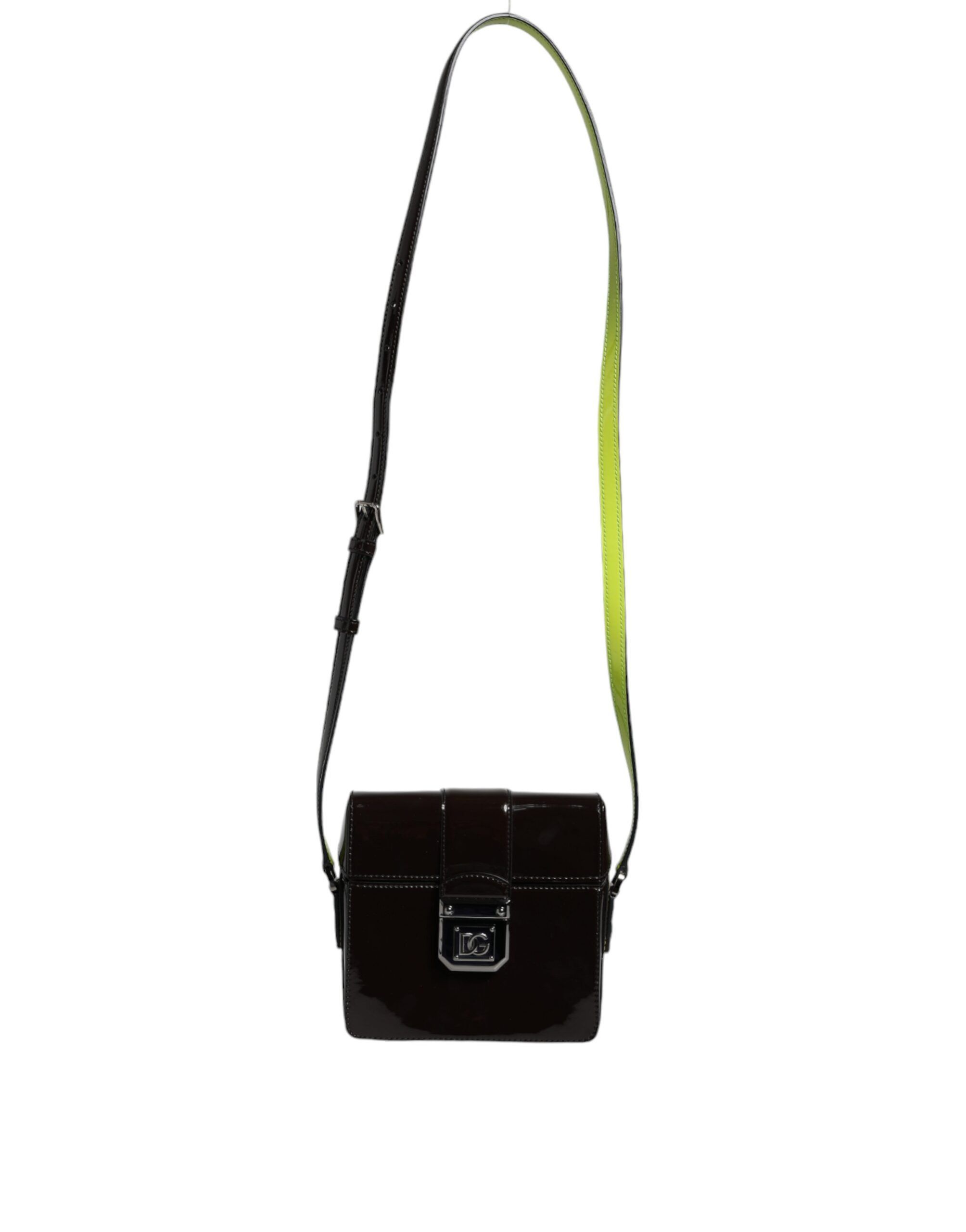 Dolce & Gabbana Black Glossy Leather Crossbody Shoulder Women's Bag Size ONE SIZE - 2 Thumbnail