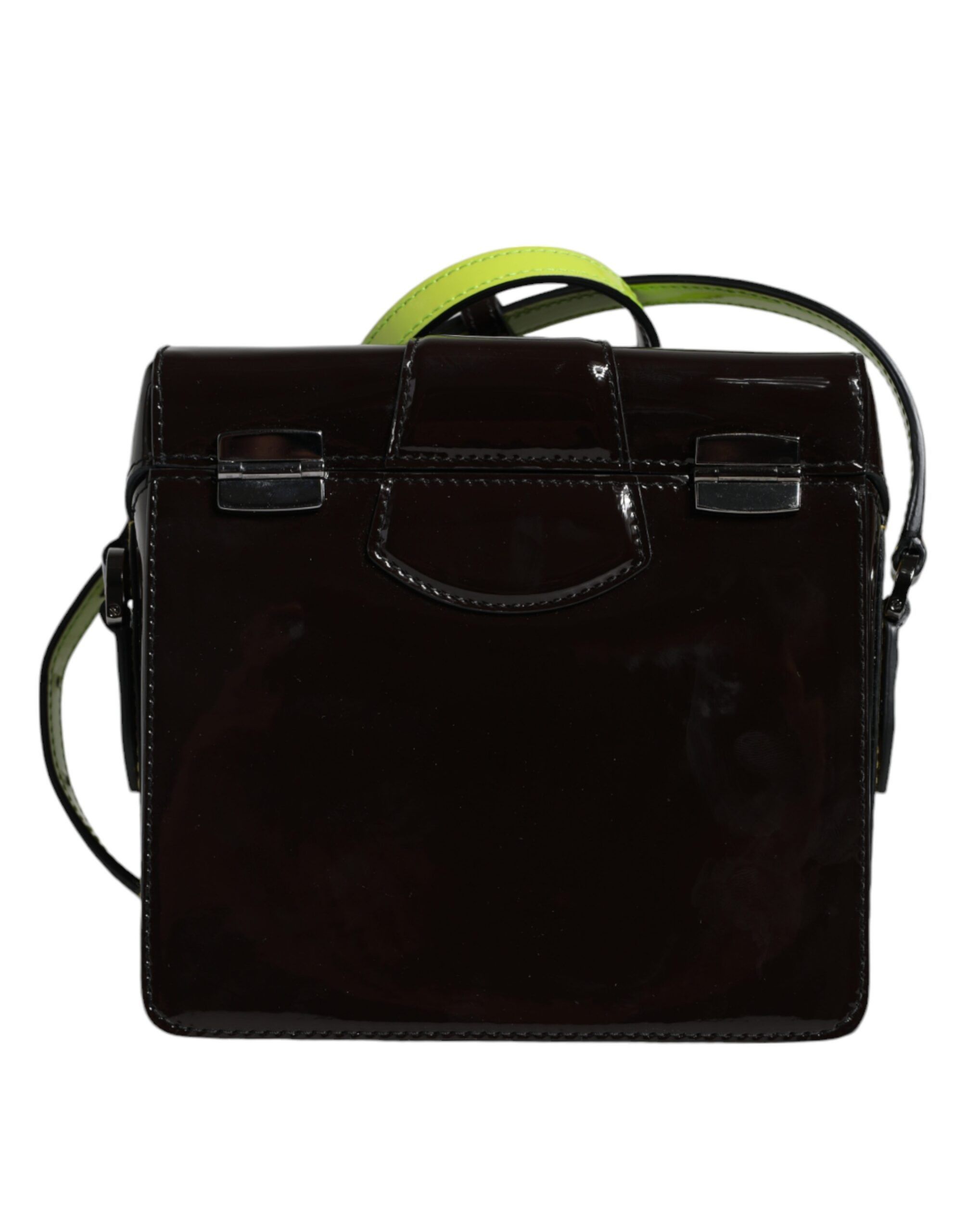 Dolce & Gabbana Black Glossy Leather Crossbody Shoulder Women's Bag Size ONE SIZE - 4 Thumbnail