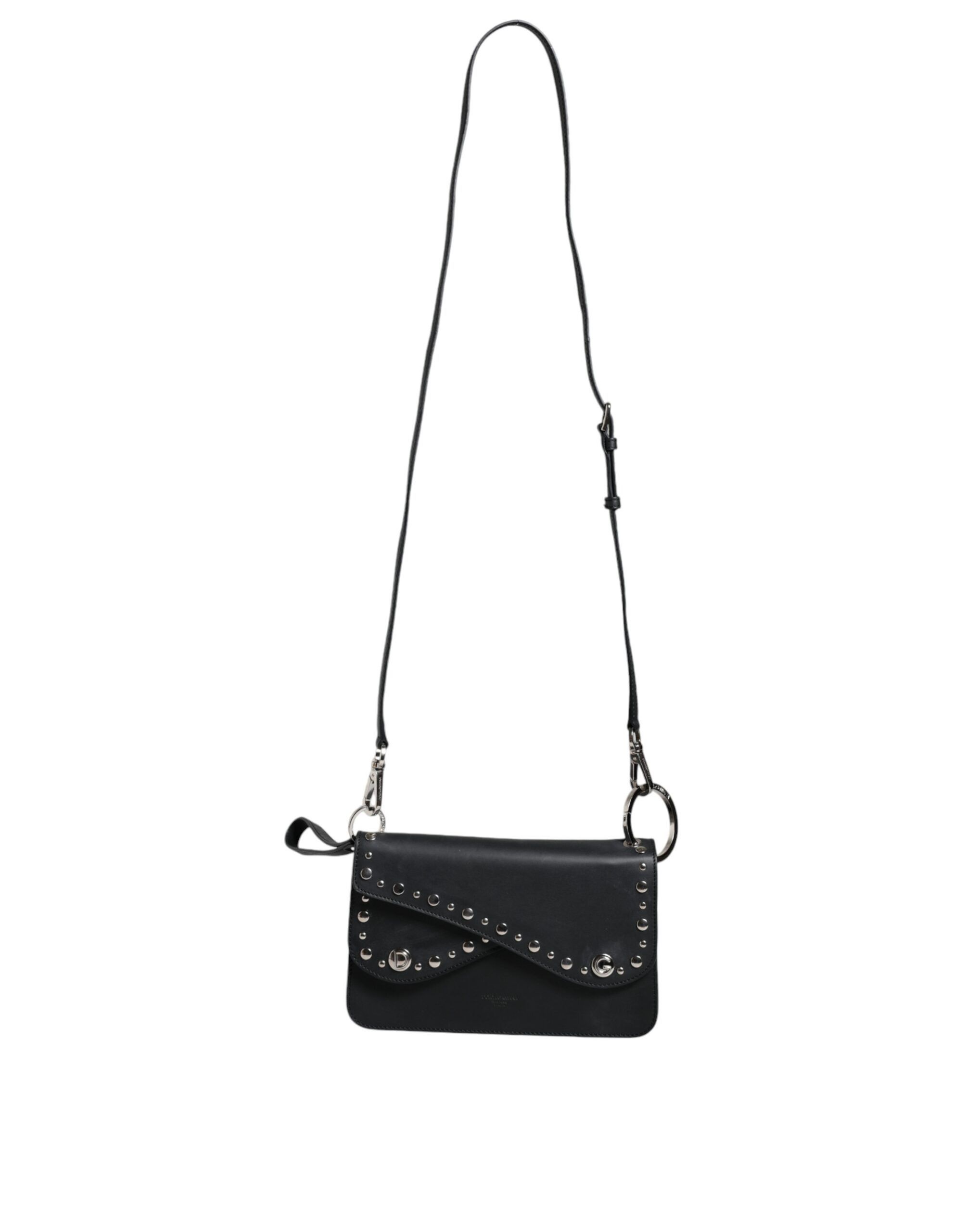 Dolce & Gabbana Black Small Leather Studded Shoulder Crossbody Women's Bag Size ONE SIZE - 2 Thumbnail