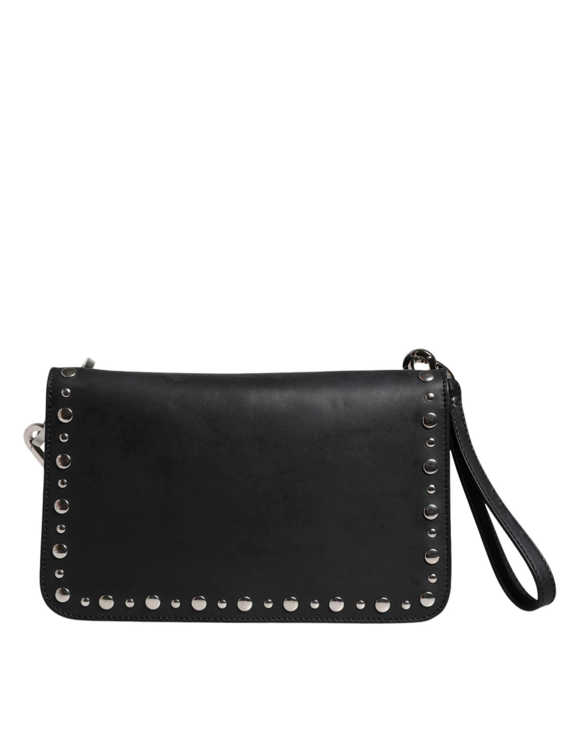 Dolce & Gabbana Black Small Leather Studded Shoulder Crossbody Women's Bag Size ONE SIZE - 4 Thumbnail