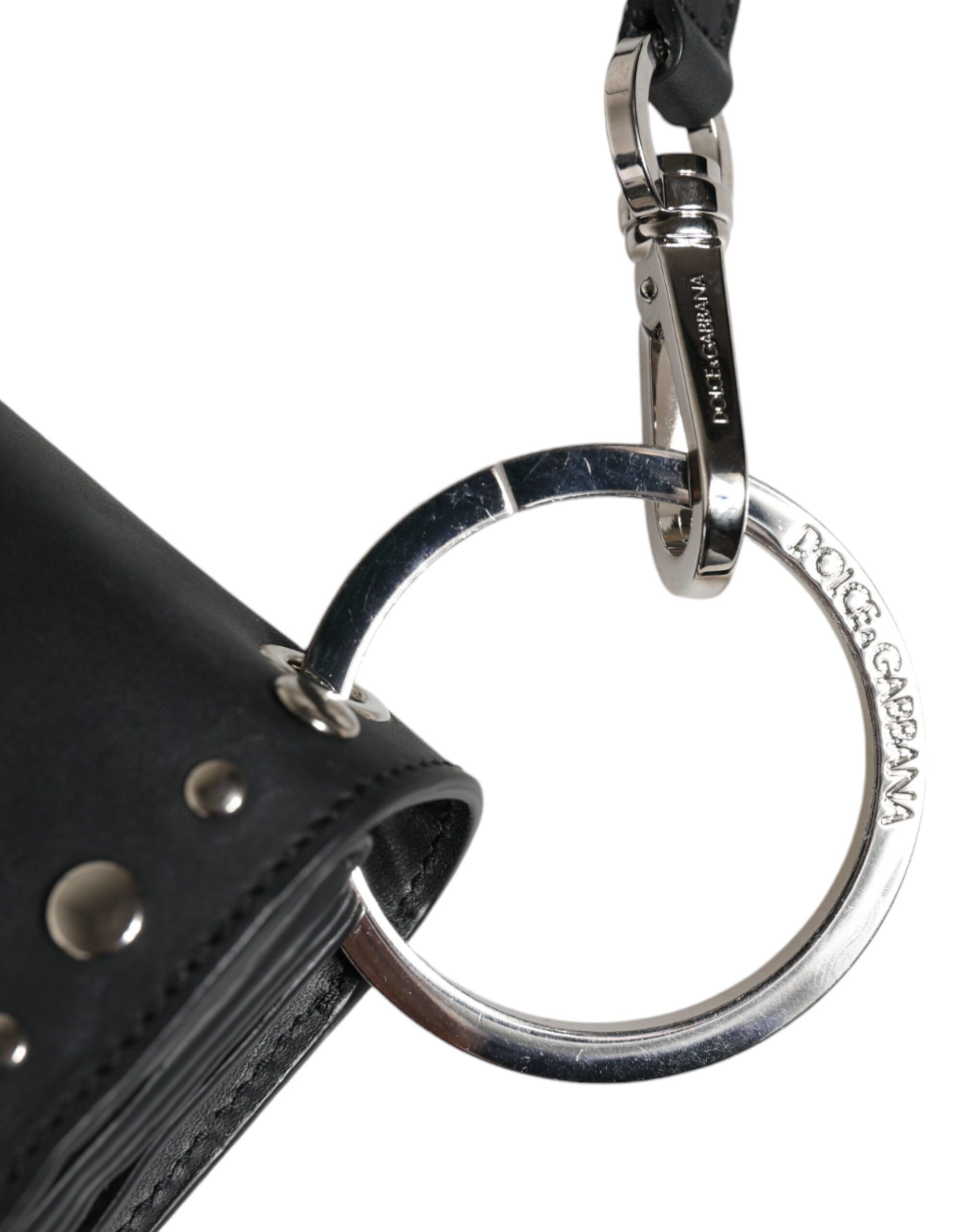 Dolce & Gabbana Black Small Leather Studded Shoulder Crossbody Women's Bag Size ONE SIZE - 5 Thumbnail