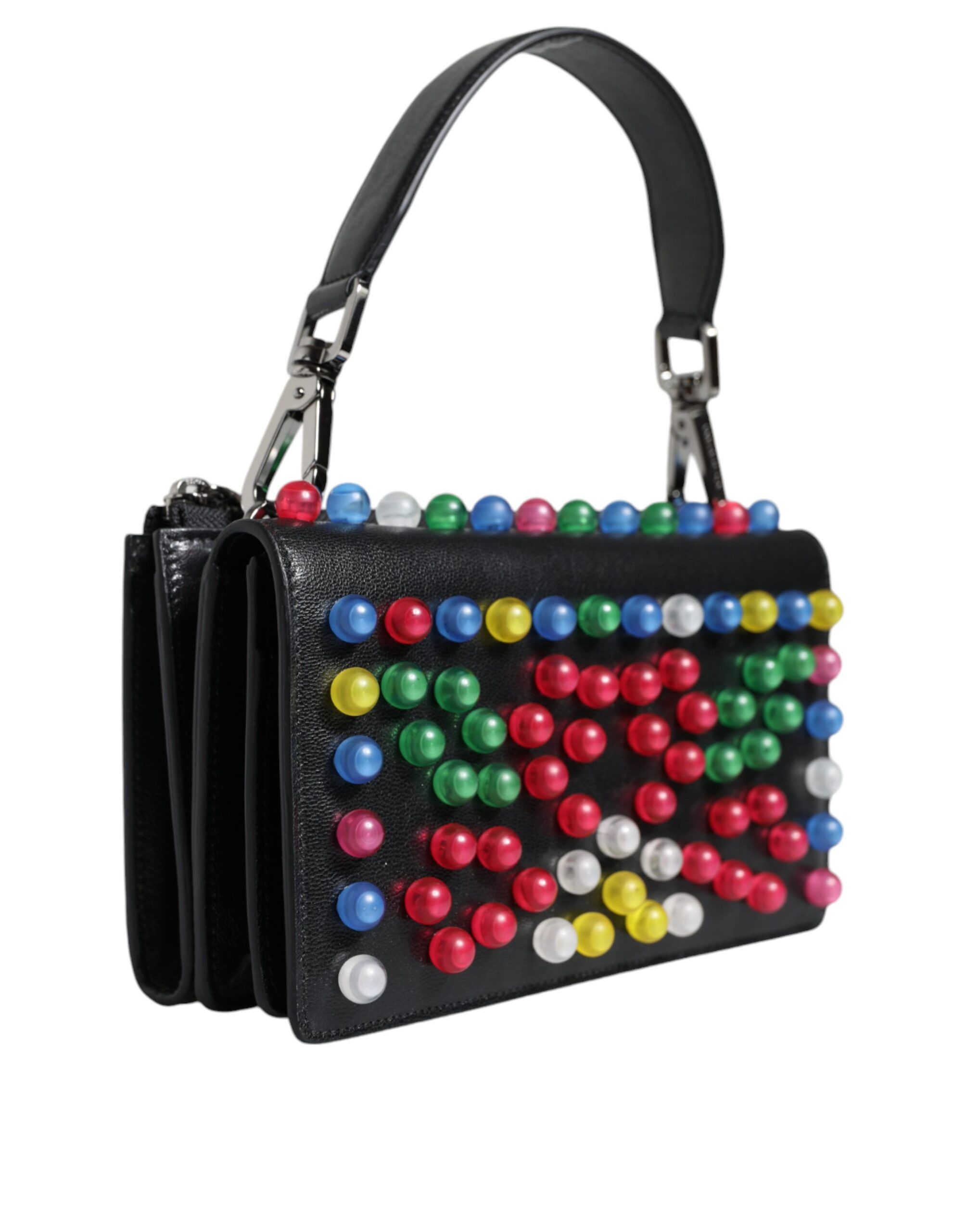 Dolce & Gabbana Black Leather Lighted Top Handle HandWomen's Women's Bag Size ONE SIZE - 2 Thumbnail