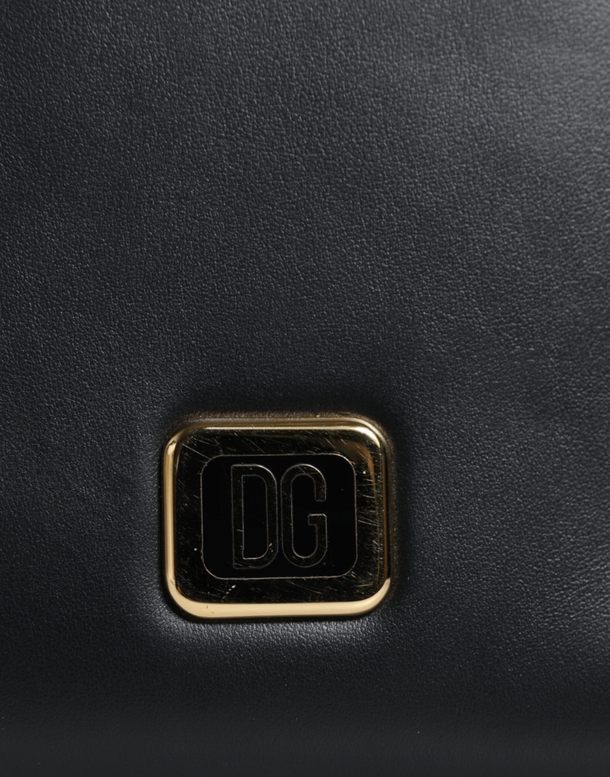 Dolce & Gabbana Black Leather Logo Plaque Neck Strap Card Coin Women's Size ONE SIZE - 4 Thumbnail