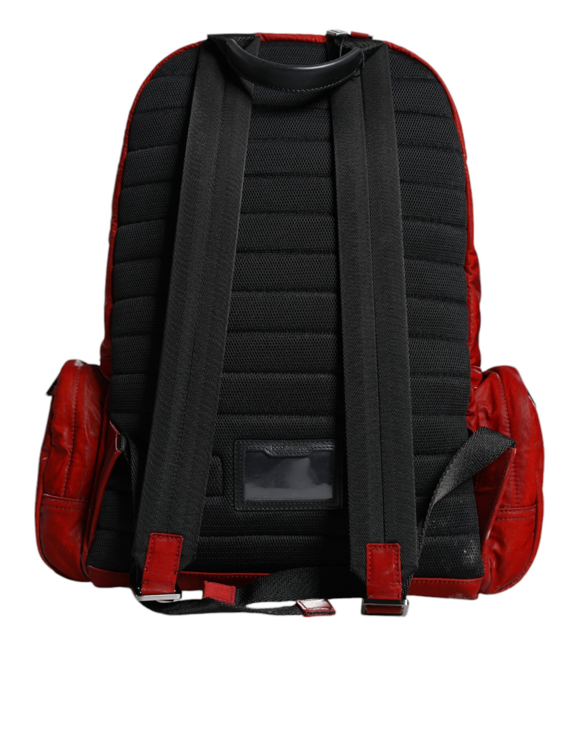 Dolce & Gabbana Red Patent Leather Logo Plaque Backpack Men's Bag Size ONE SIZE - 3 Thumbnail