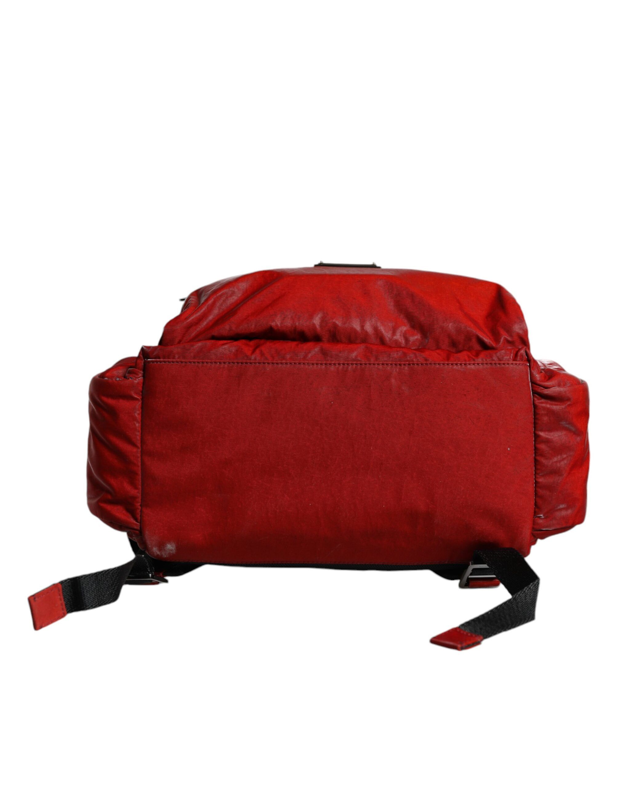 Dolce & Gabbana Red Patent Leather Logo Plaque Backpack Men's Bag Size ONE SIZE - 4 Thumbnail