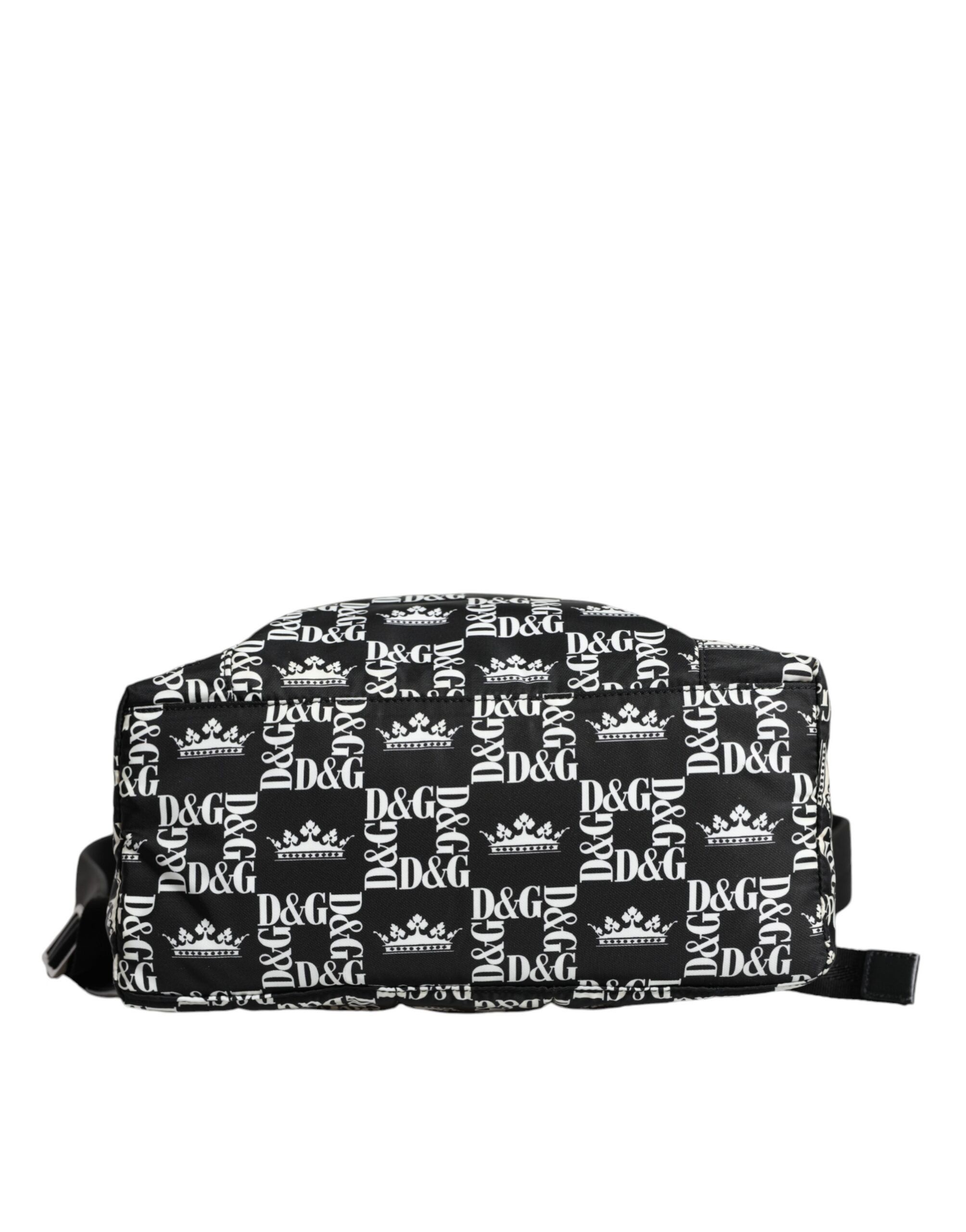 Dolce & Gabbana Black White DG Crown Logo Nylon Backpack Men's Bag Size ONE SIZE - 4 Thumbnail