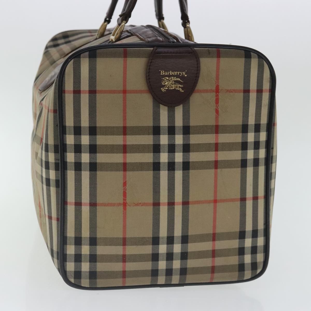 Burberry Nova Check Beige Canvas Travel Bag (Pre-Owned) Size ONE SIZE - 4 Thumbnail