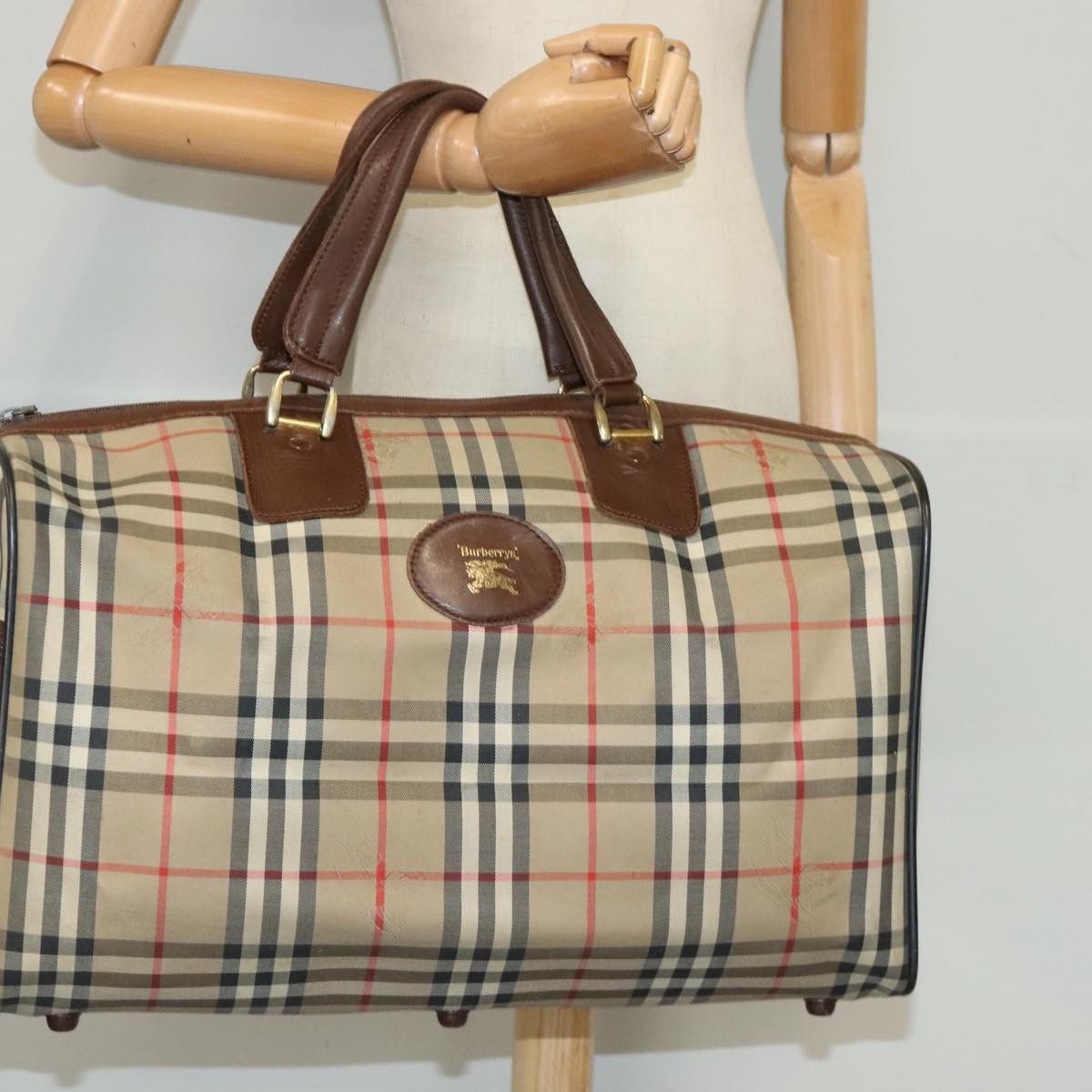 Burberry Nova Check Beige Canvas Travel Bag (Pre-Owned) Size ONE SIZE - 16 Thumbnail