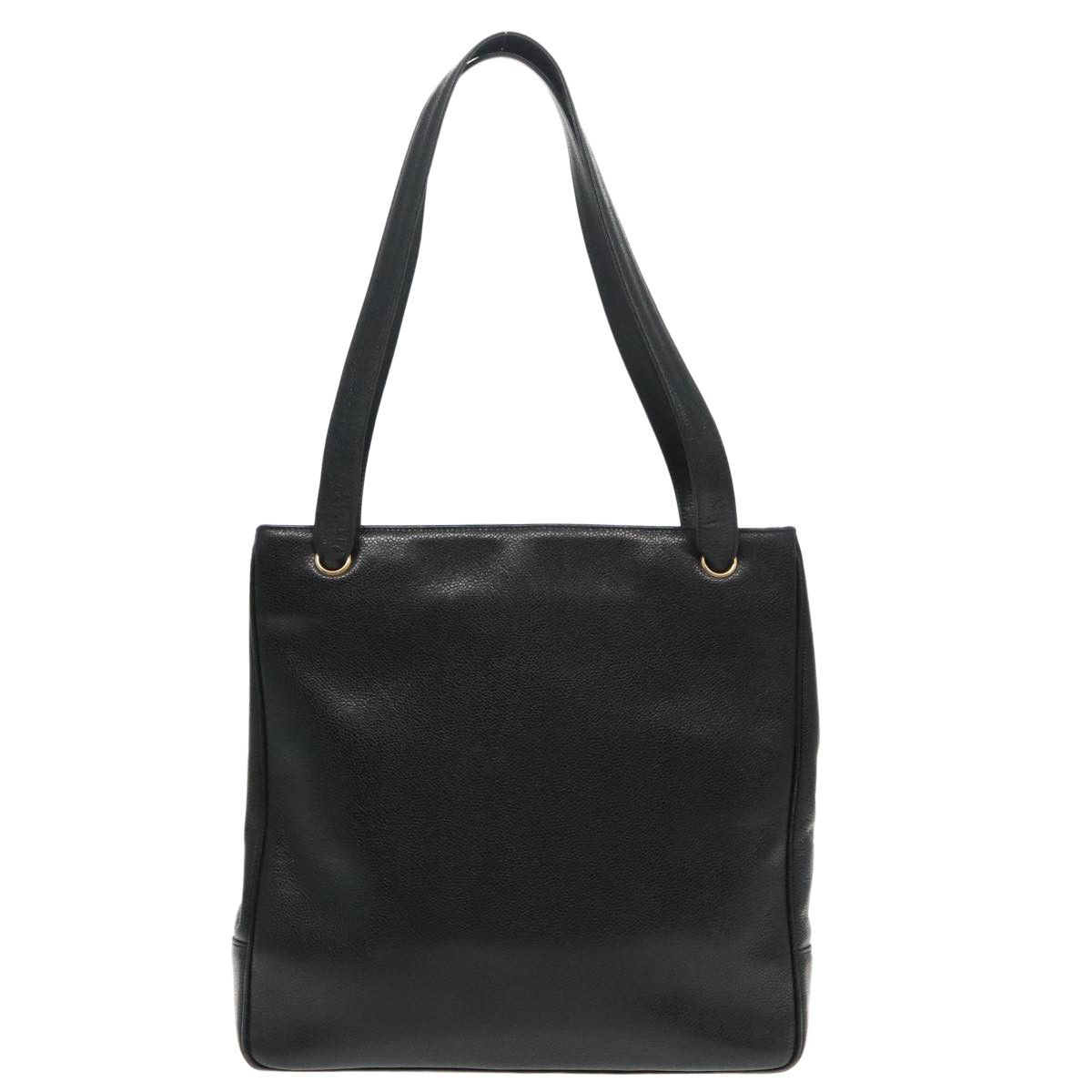 Chanel Logo Cc Black Leather Tote Bag (Pre-Owned) Size ONE SIZE - 2 Thumbnail