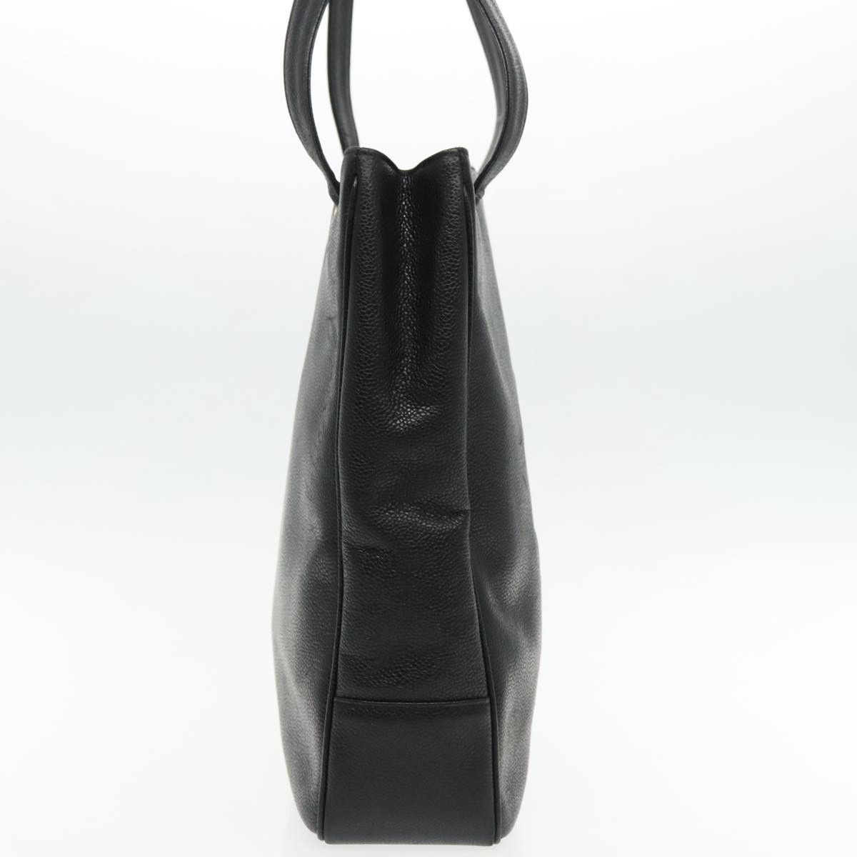 Chanel Logo Cc Black Leather Tote Bag (Pre-Owned) Size ONE SIZE - 4 Thumbnail