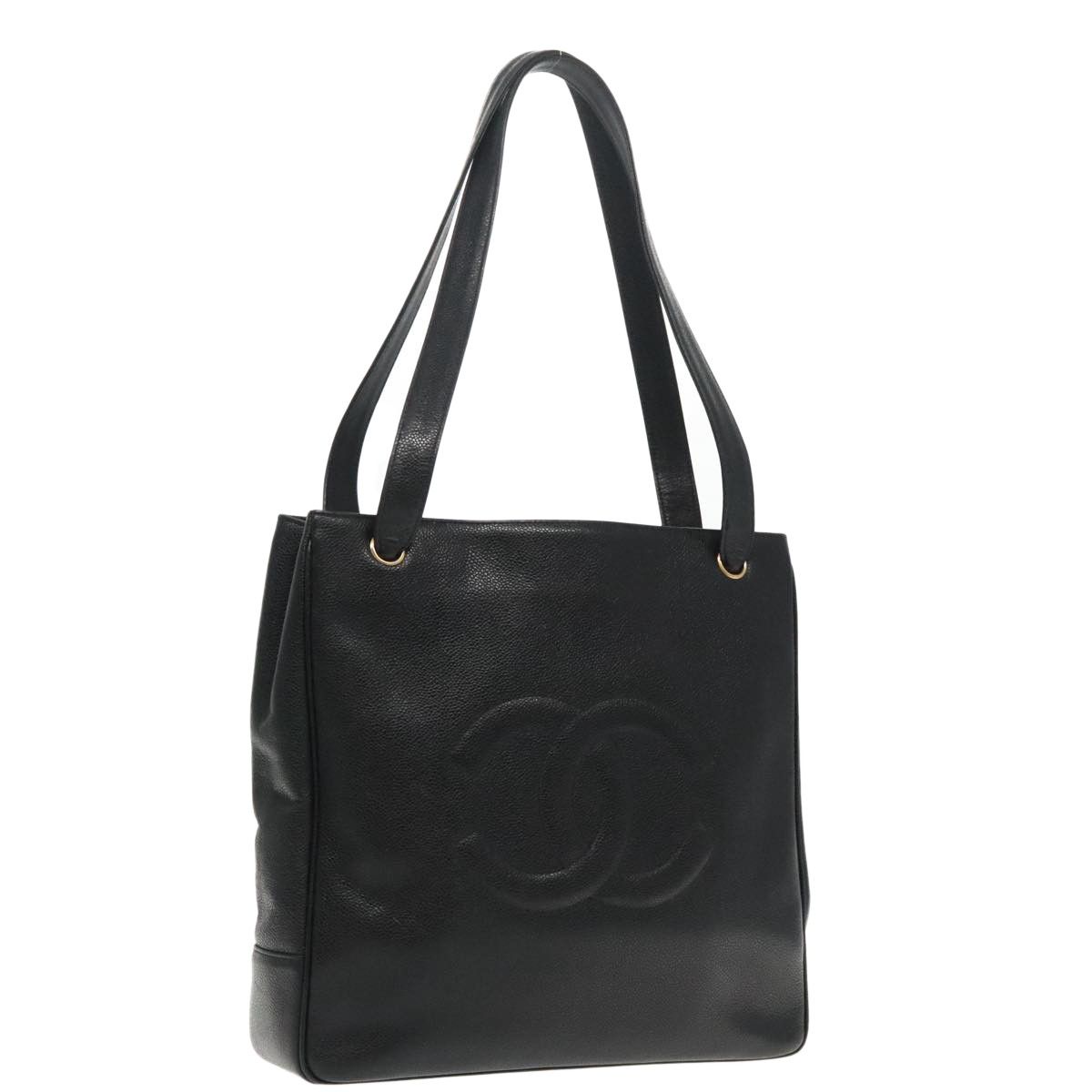 Chanel Logo Cc Black Leather Tote Bag (Pre-Owned) Size ONE SIZE - 16 Thumbnail