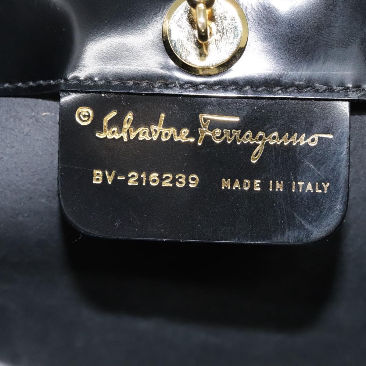 Salvatore Ferragamo Black Leather Handbag (Pre-Owned) Size ONE SIZE - 15 Thumbnail