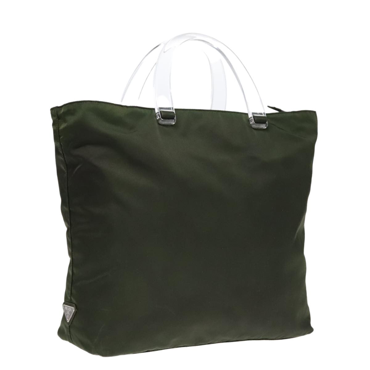 Prada Triangle Logo Green Synthetic Handbag (Pre-Owned) Size ONE SIZE - 19 Thumbnail
