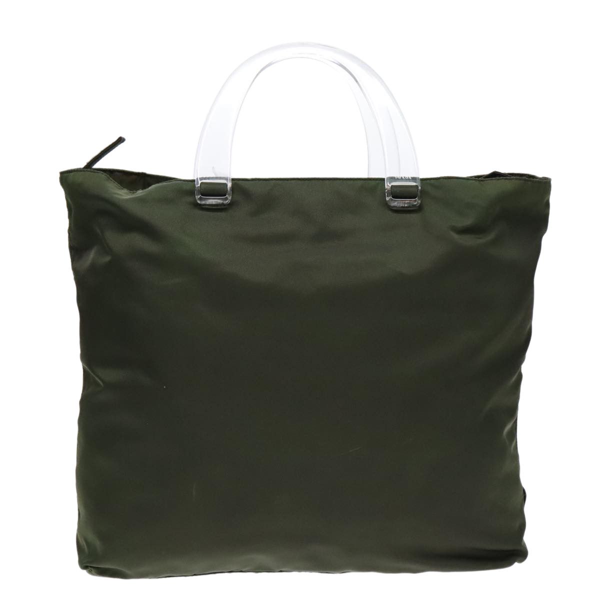 Prada Triangle Logo Green Synthetic Handbag (Pre-Owned) Size ONE SIZE - 2 Thumbnail