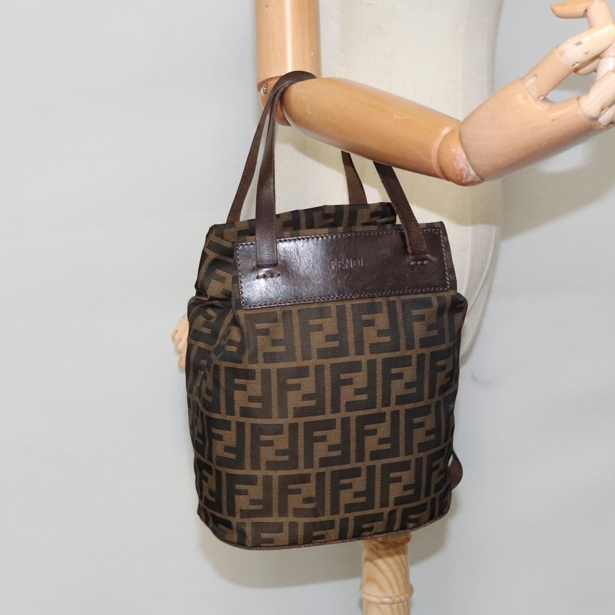 Fendi Ff Brown Canvas Handbag (Pre-Owned) Size ONE SIZE - 17 Thumbnail