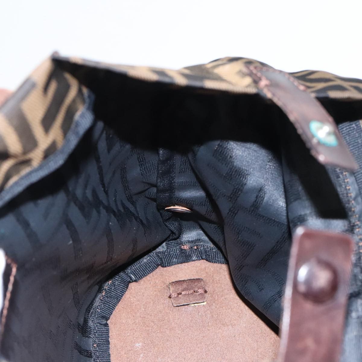Fendi Ff Brown Canvas Handbag (Pre-Owned) Size ONE SIZE - 11 Thumbnail