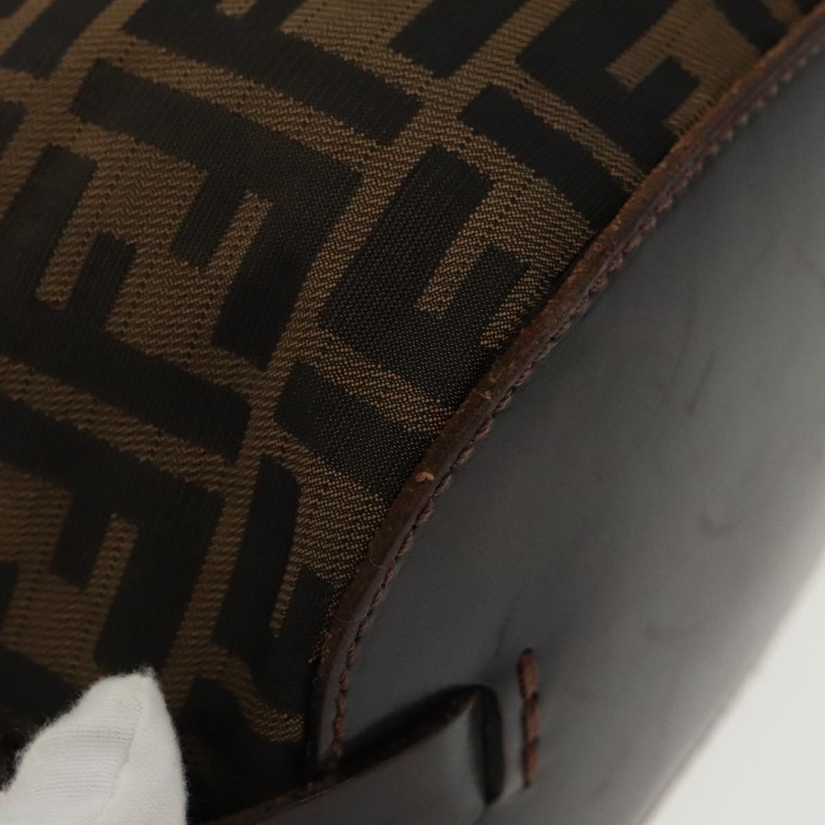 Fendi Ff Brown Canvas Handbag (Pre-Owned) Size ONE SIZE - 9 Thumbnail