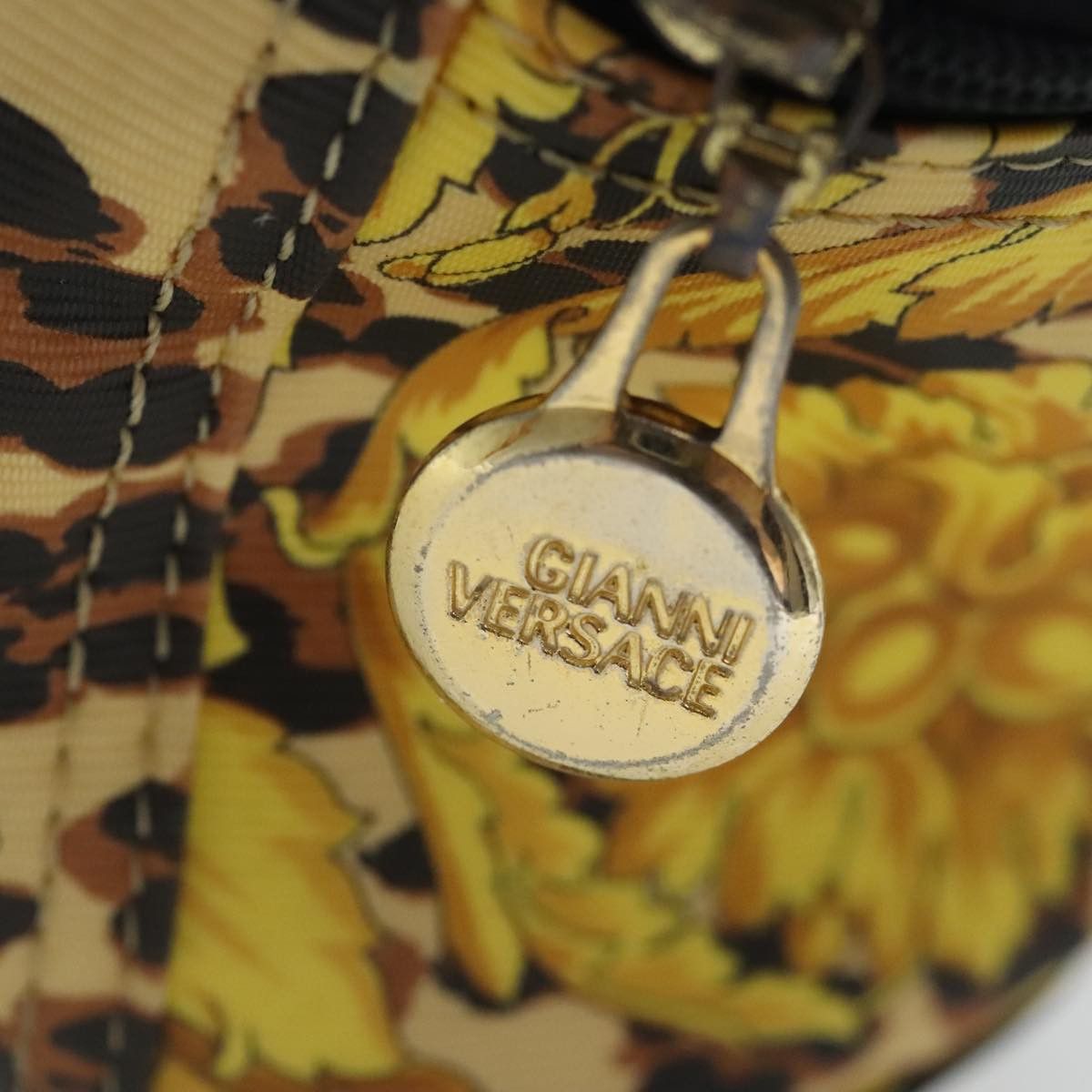 Versace Vanity Yellow Canvas Clutch Bag (Pre-Owned) Size ONE SIZE - 11 Thumbnail