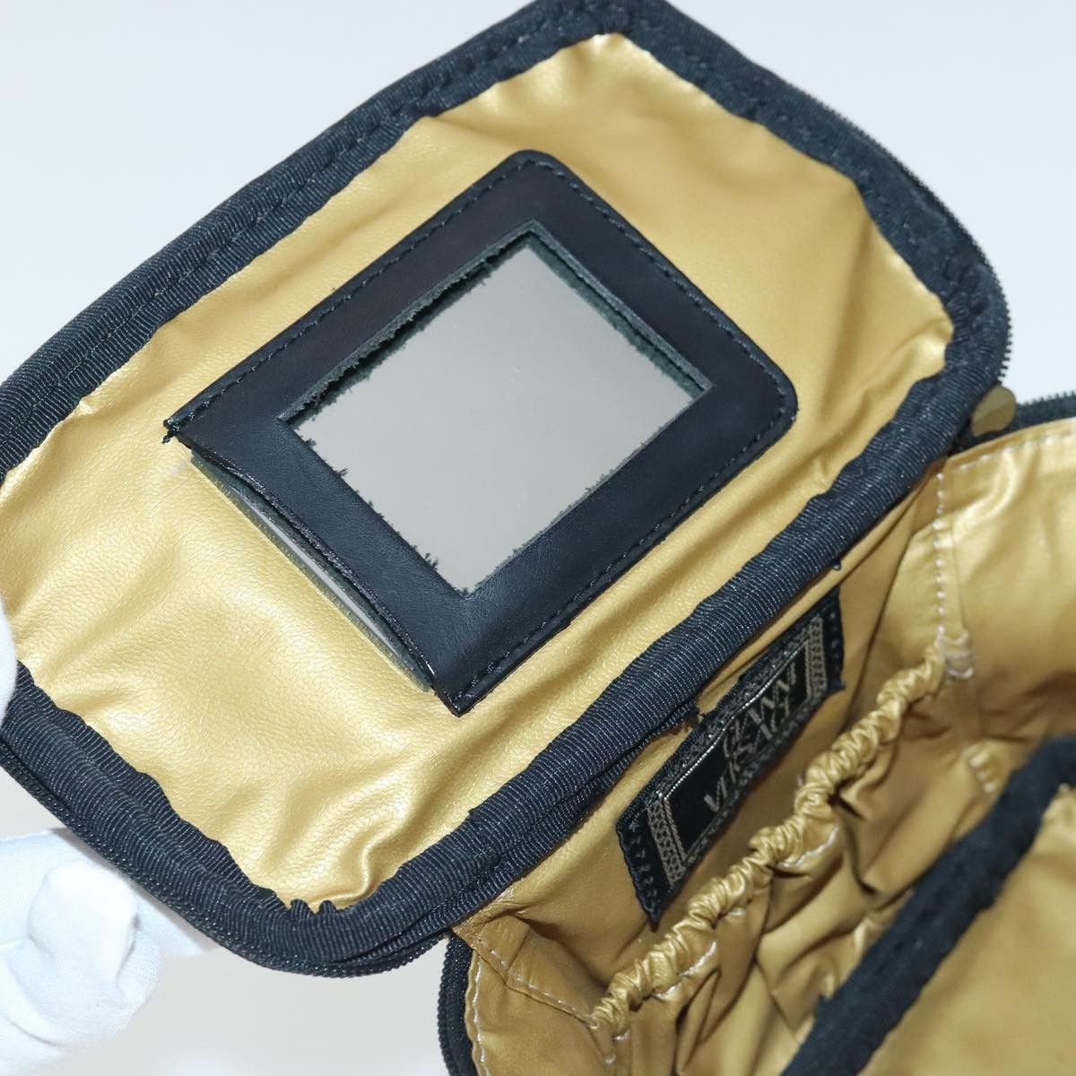 Versace Vanity Yellow Canvas Clutch Bag (Pre-Owned) Size ONE SIZE - 20 Thumbnail