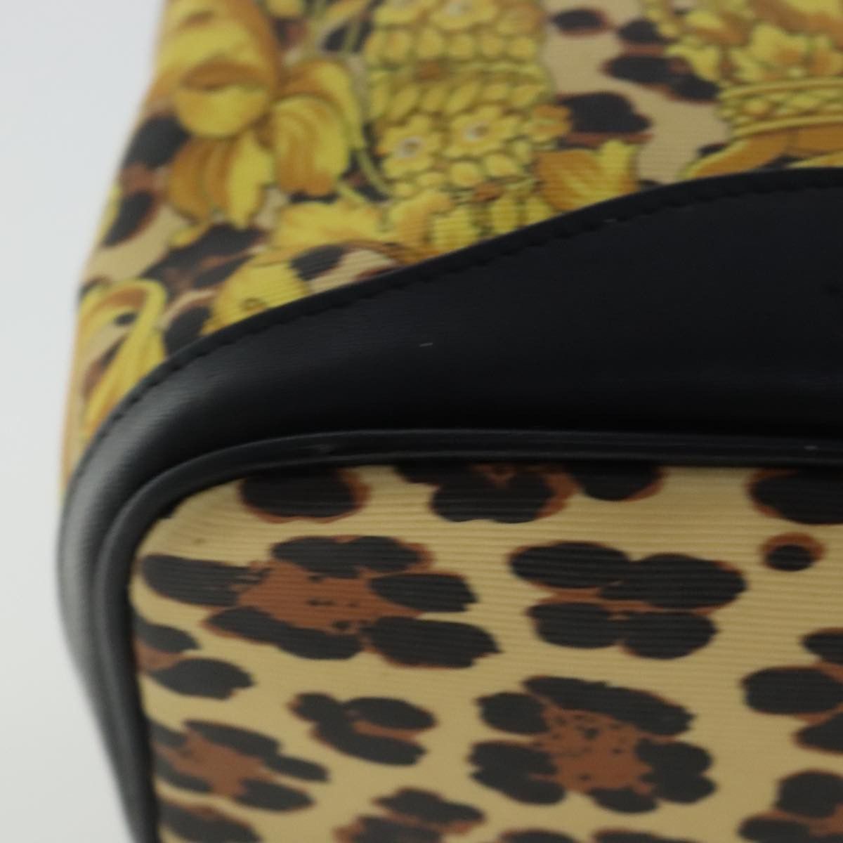 Versace Vanity Yellow Canvas Clutch Bag (Pre-Owned) Size ONE SIZE - 8 Thumbnail