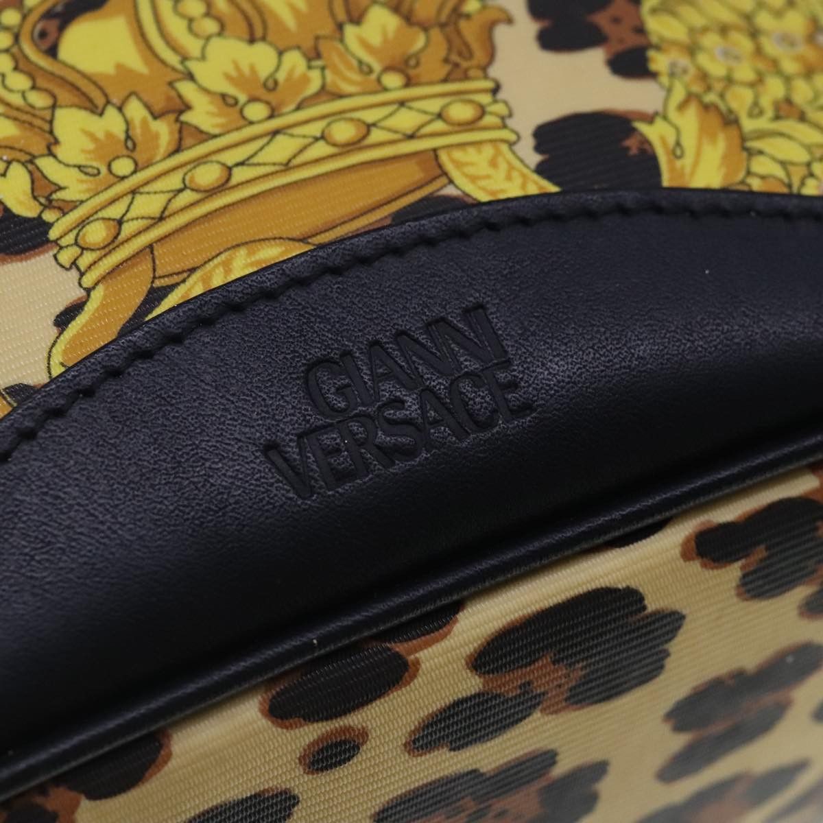 Versace Vanity Yellow Canvas Clutch Bag (Pre-Owned) Size ONE SIZE - 19 Thumbnail