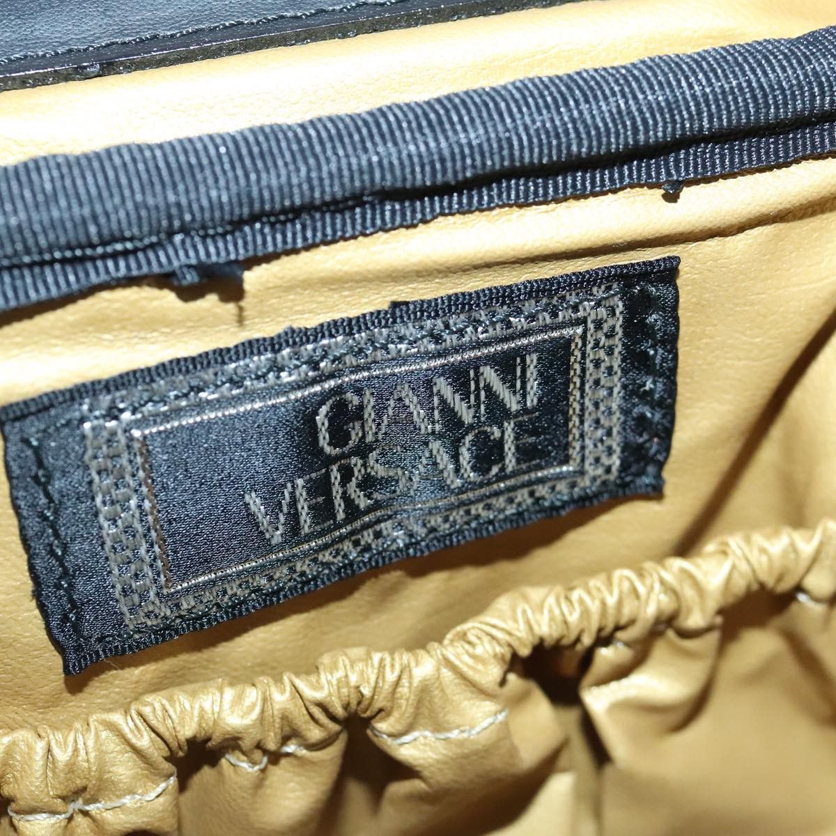 Versace Vanity Yellow Canvas Clutch Bag (Pre-Owned) Size ONE SIZE - 13 Thumbnail