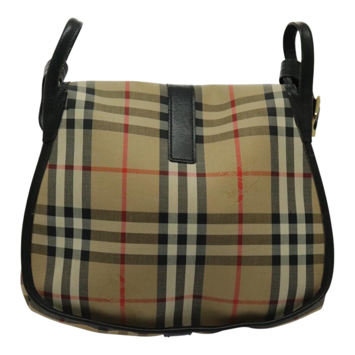 Burberry Nova Check Beige Canvas Shoulder Bag (Pre-Owned) Size ONE SIZE - 2 Thumbnail