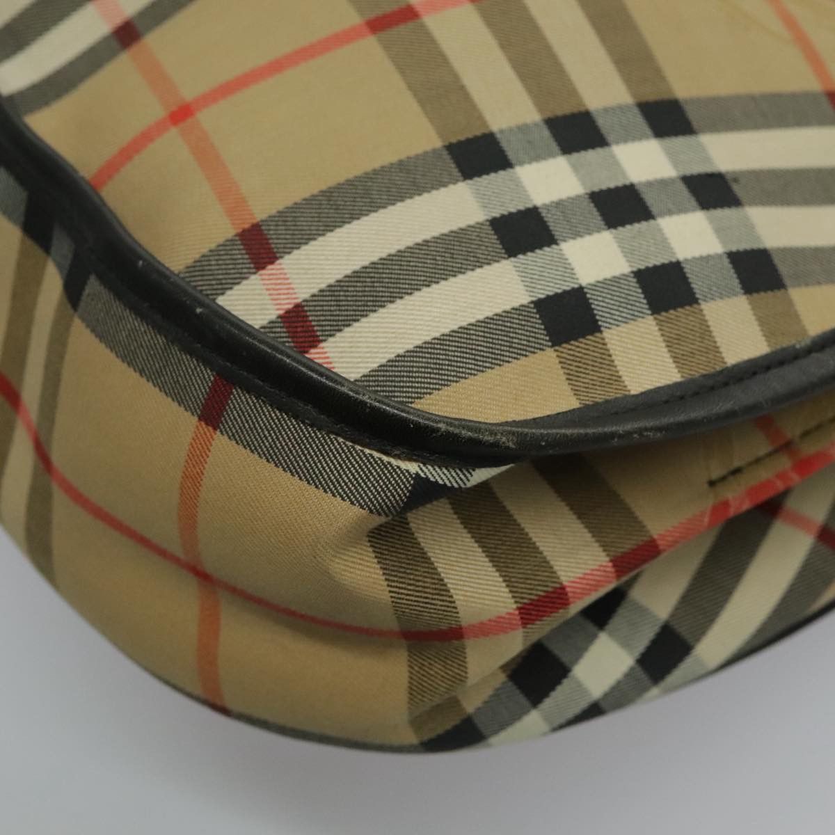 Burberry Nova Check Beige Canvas Shoulder Bag (Pre-Owned) Size ONE SIZE - 9 Thumbnail