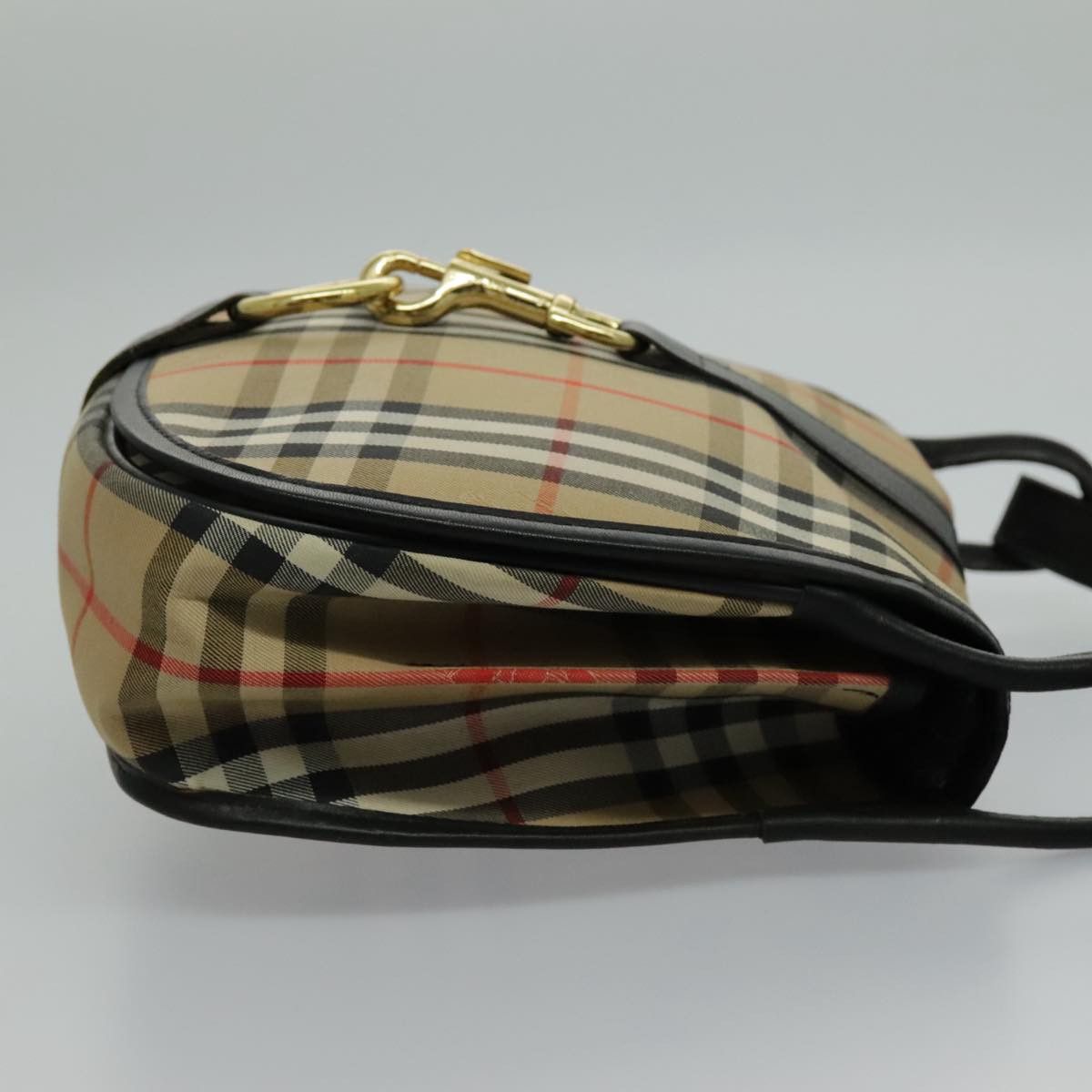 Burberry Nova Check Beige Canvas Shoulder Bag (Pre-Owned) Size ONE SIZE - 4 Thumbnail