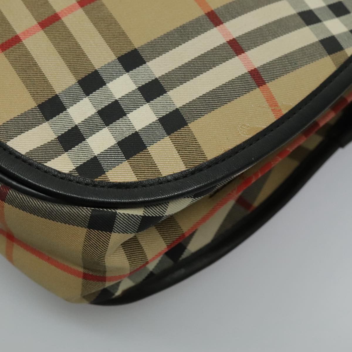 Burberry Nova Check Beige Canvas Shoulder Bag (Pre-Owned) Size ONE SIZE - 7 Thumbnail