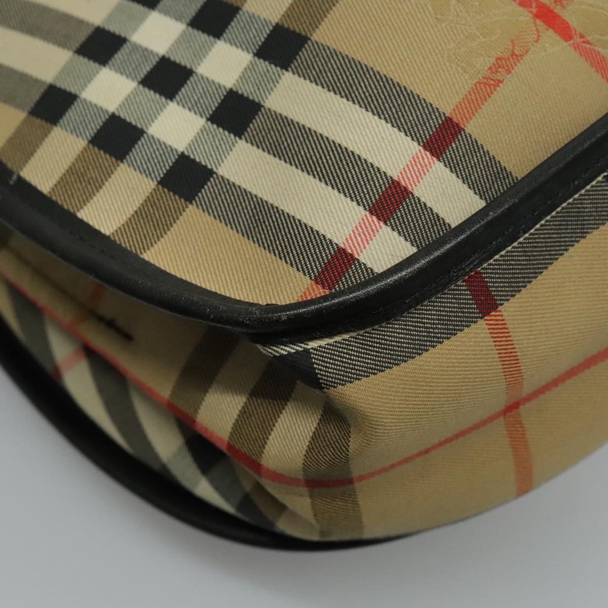 Burberry Nova Check Beige Canvas Shoulder Bag (Pre-Owned) Size ONE SIZE - 8 Thumbnail