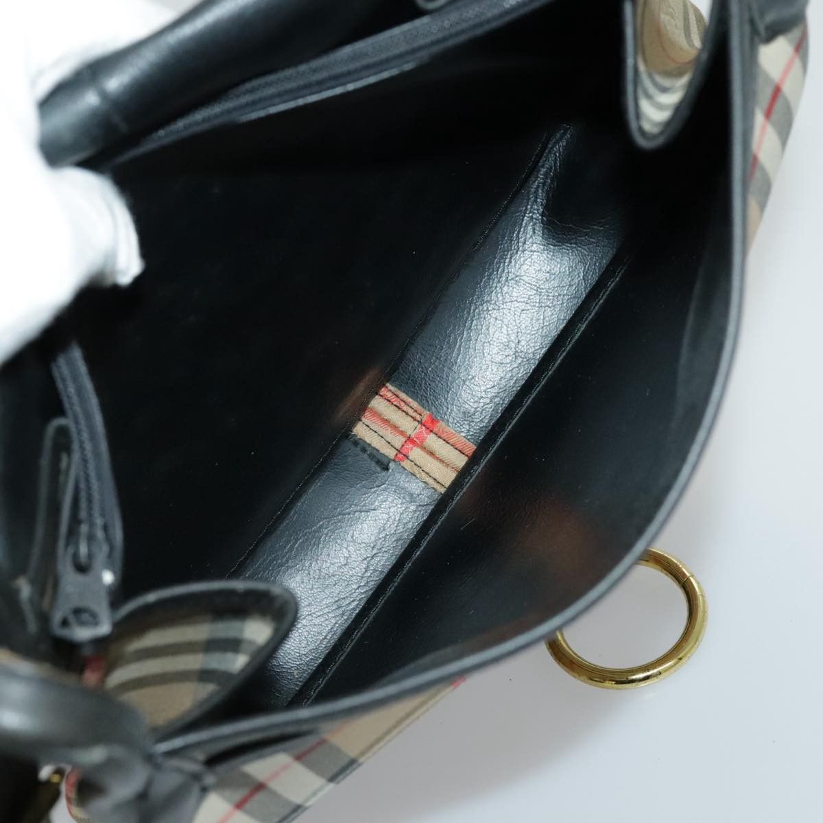 Burberry Nova Check Beige Canvas Shoulder Bag (Pre-Owned) Size ONE SIZE - 18 Thumbnail