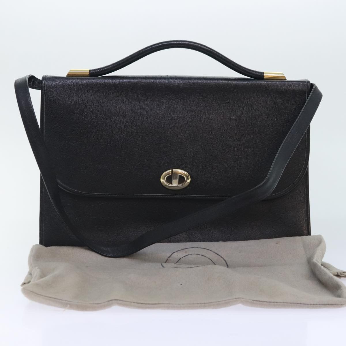 Dior Black Leather Handbag (Pre-Owned) Size ONE SIZE - 14 Thumbnail