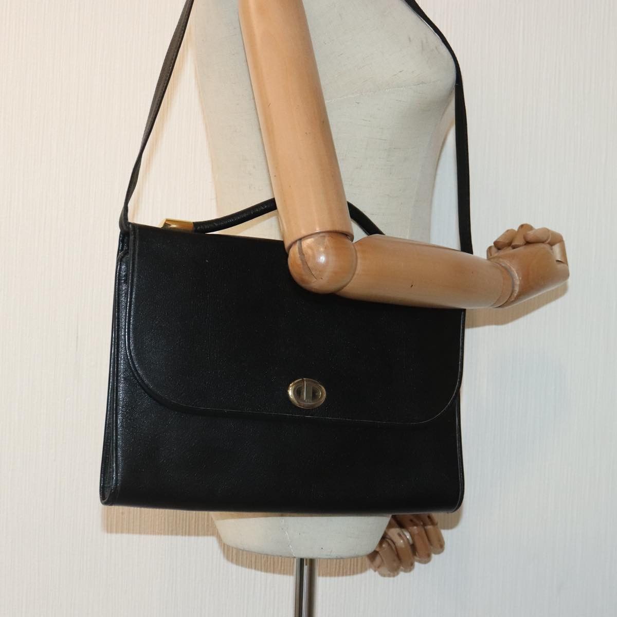 Dior Black Leather Handbag (Pre-Owned) Size ONE SIZE - 15 Thumbnail