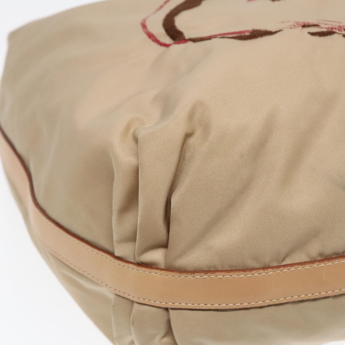 Prada Hobo Beige Synthetic Shoulder Bag (Pre-Owned) Size ONE SIZE - 8 Thumbnail