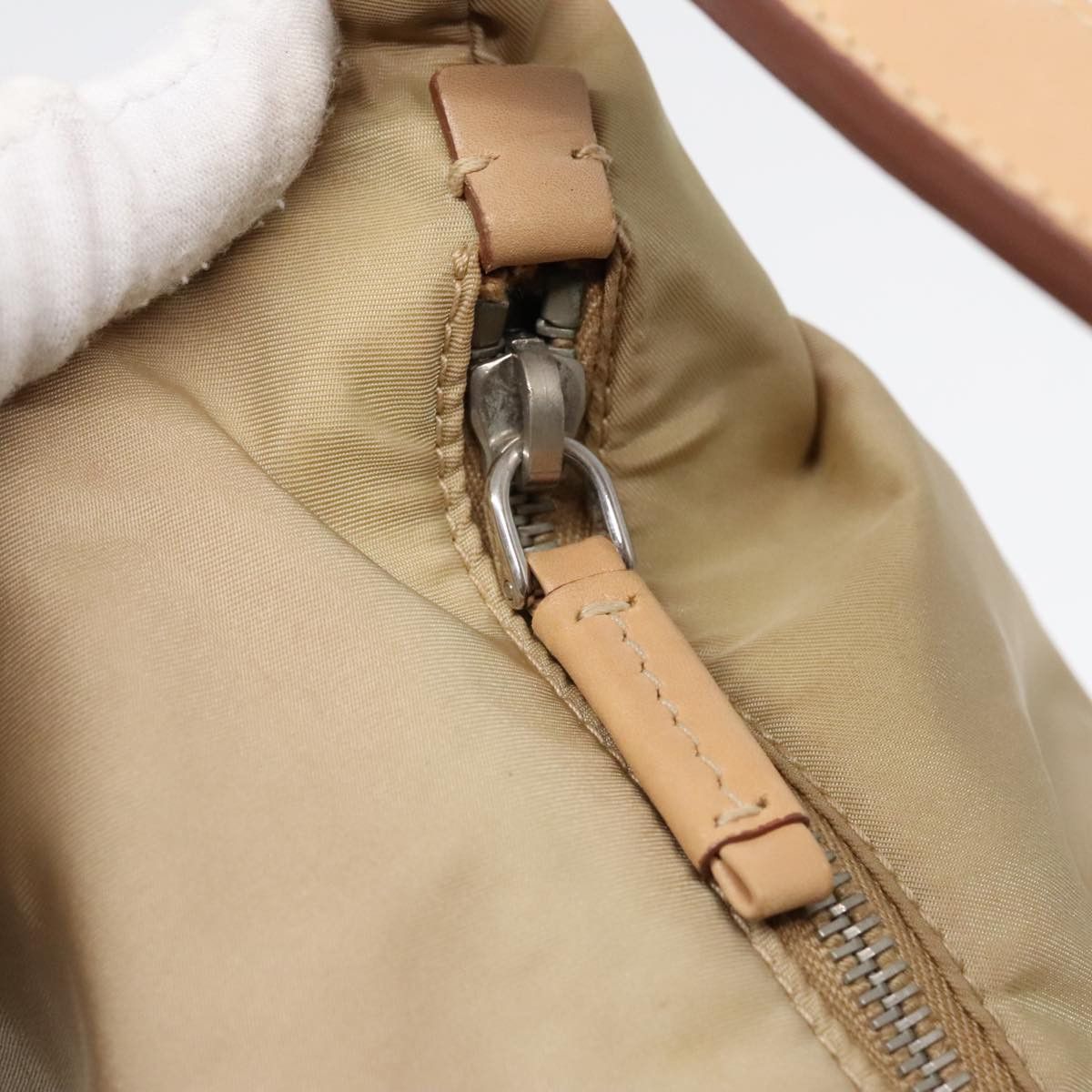 Prada Hobo Beige Synthetic Shoulder Bag (Pre-Owned) Size ONE SIZE - 11 Thumbnail