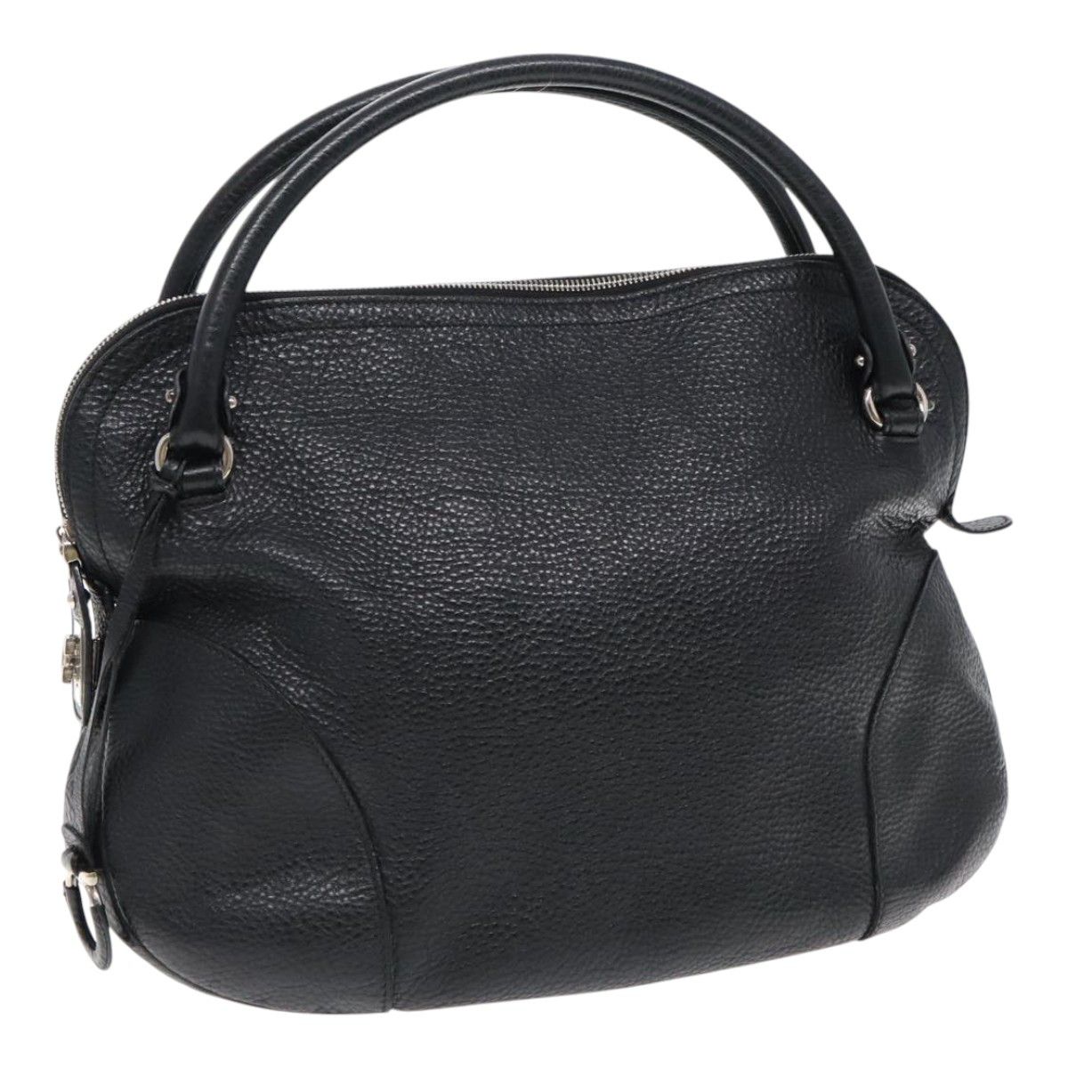 Salvatore Ferragamo Gancini Black Leather Handbag (Pre-Owned) Size ONE SIZE - 18 Thumbnail