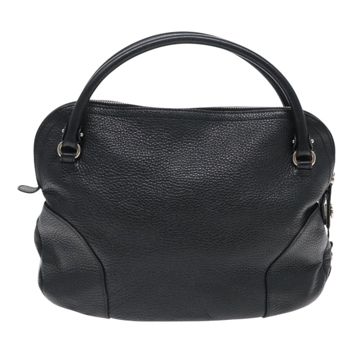 Salvatore Ferragamo Gancini Black Leather Handbag (Pre-Owned) Size ONE SIZE - 2 Thumbnail