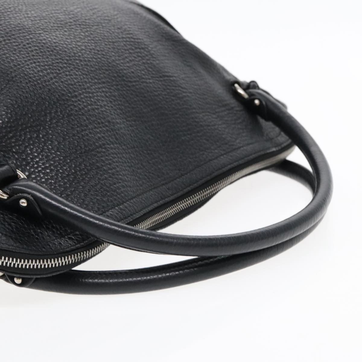 Salvatore Ferragamo Gancini Black Leather Handbag (Pre-Owned) Size ONE SIZE - 5 Thumbnail