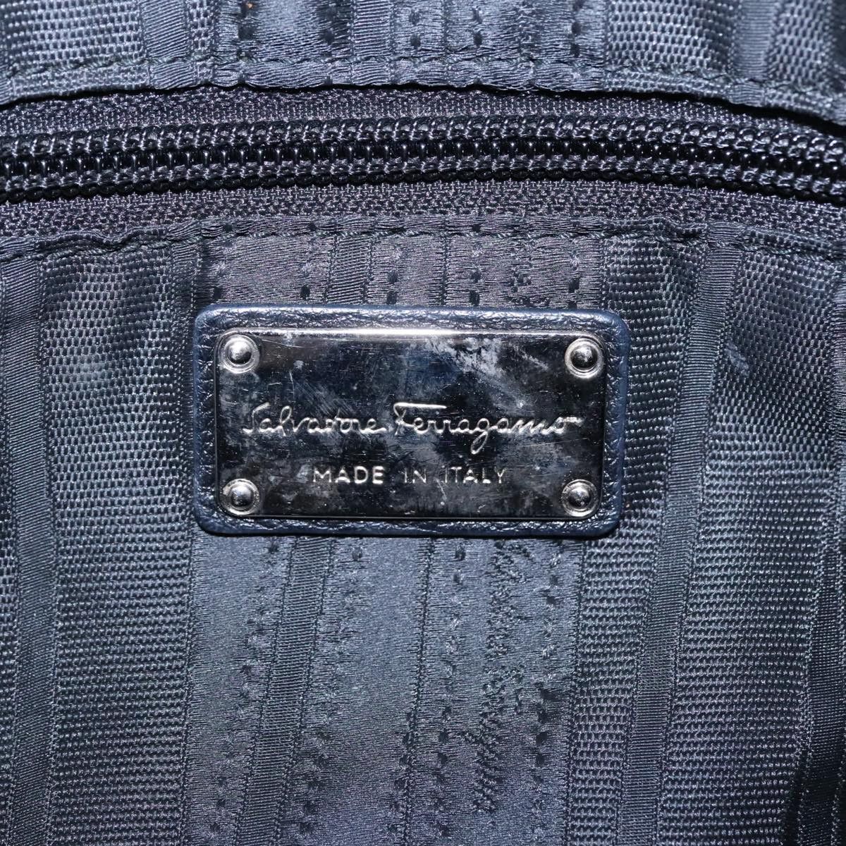 Salvatore Ferragamo Gancini Black Leather Handbag (Pre-Owned) Size ONE SIZE - 15 Thumbnail