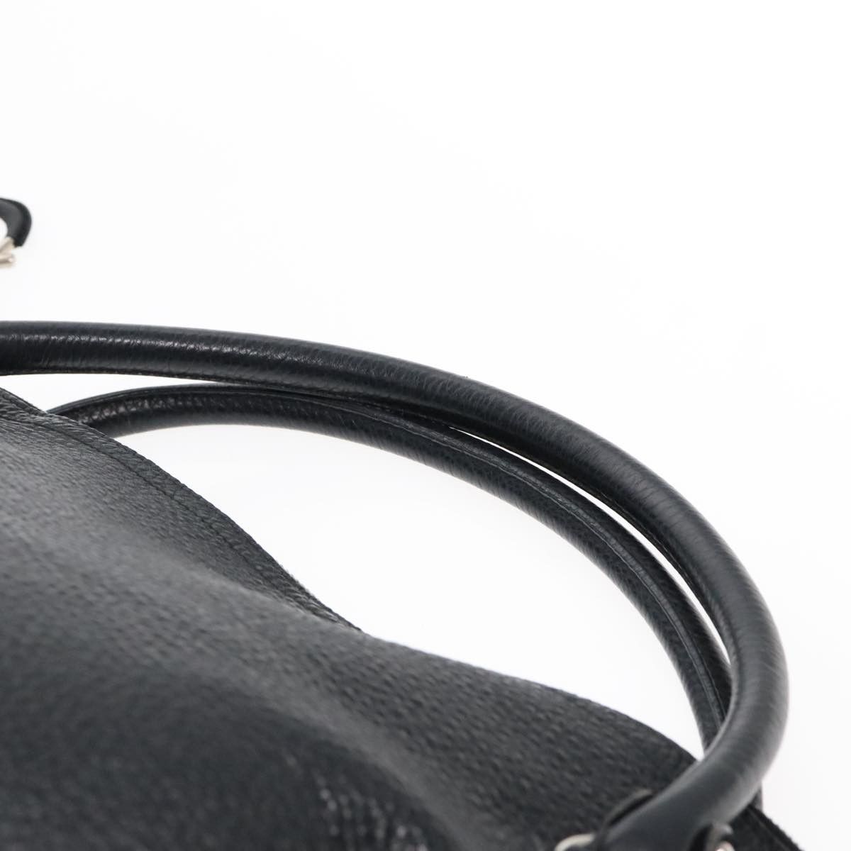Salvatore Ferragamo Gancini Black Leather Handbag (Pre-Owned) Size ONE SIZE - 19 Thumbnail