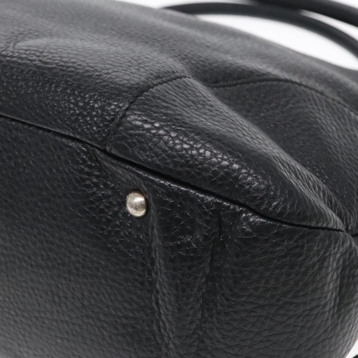 Salvatore Ferragamo Gancini Black Leather Handbag (Pre-Owned) Size ONE SIZE - 8 Thumbnail