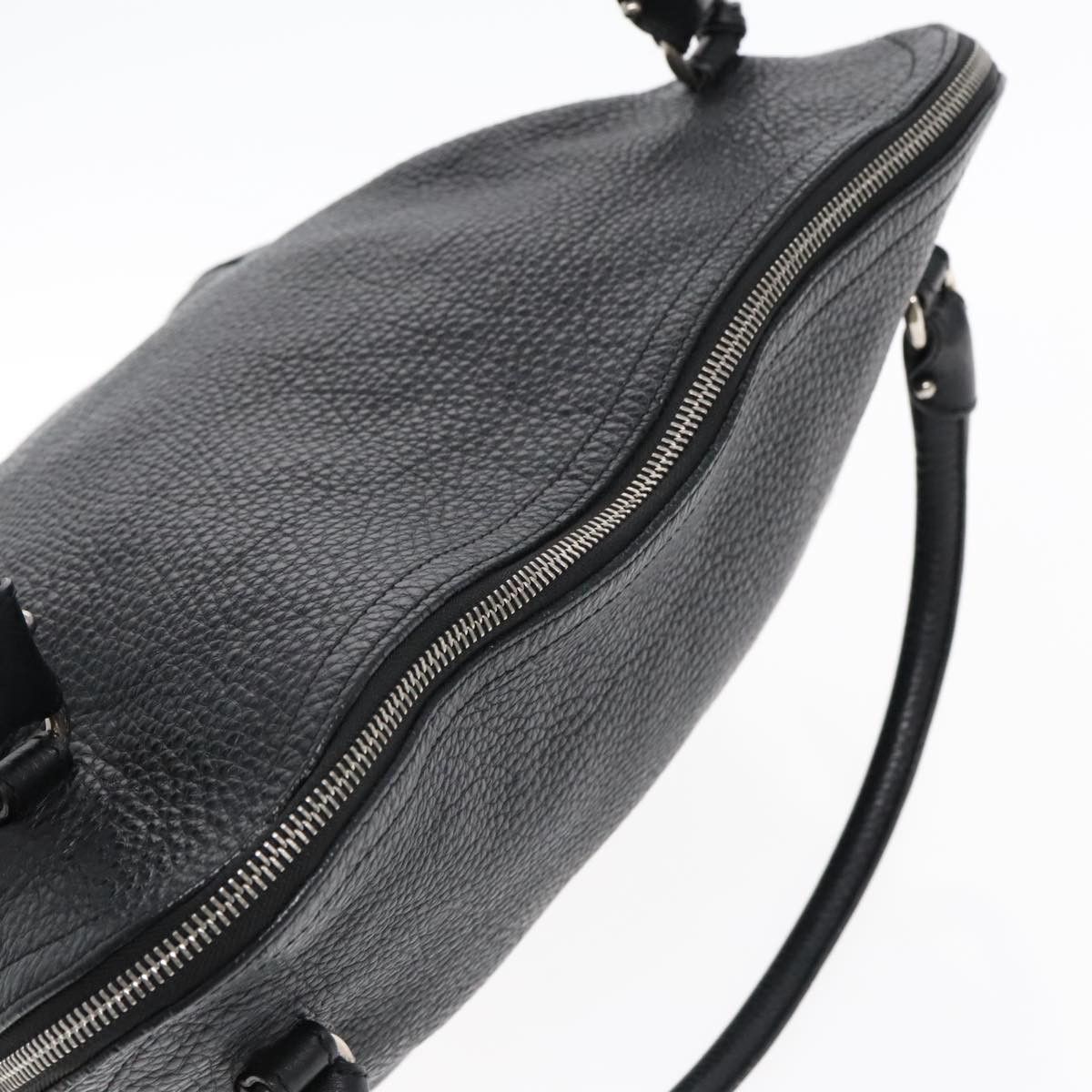 Salvatore Ferragamo Gancini Black Leather Handbag (Pre-Owned) Size ONE SIZE - 10 Thumbnail
