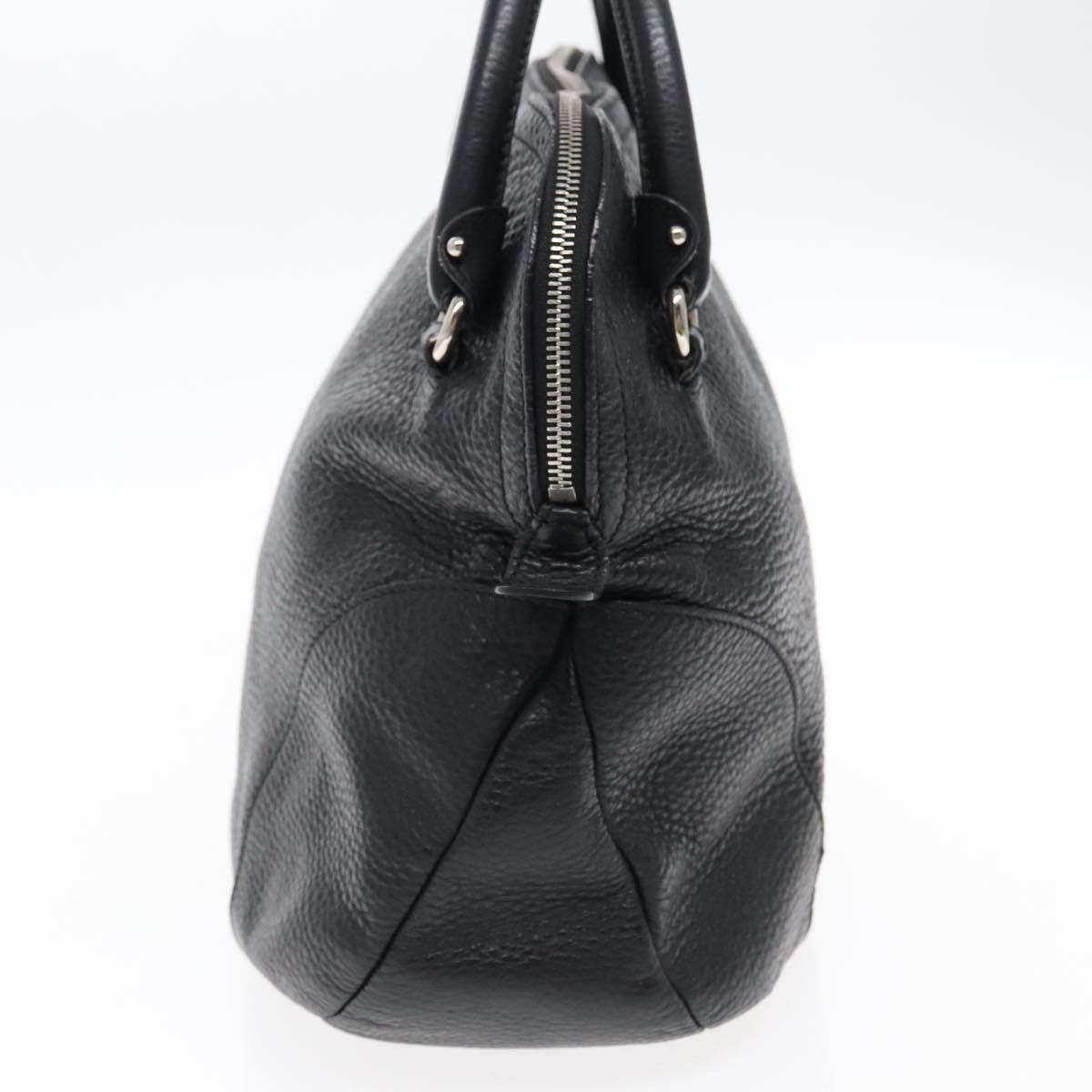 Salvatore Ferragamo Gancini Black Leather Handbag (Pre-Owned) Size ONE SIZE - 4 Thumbnail