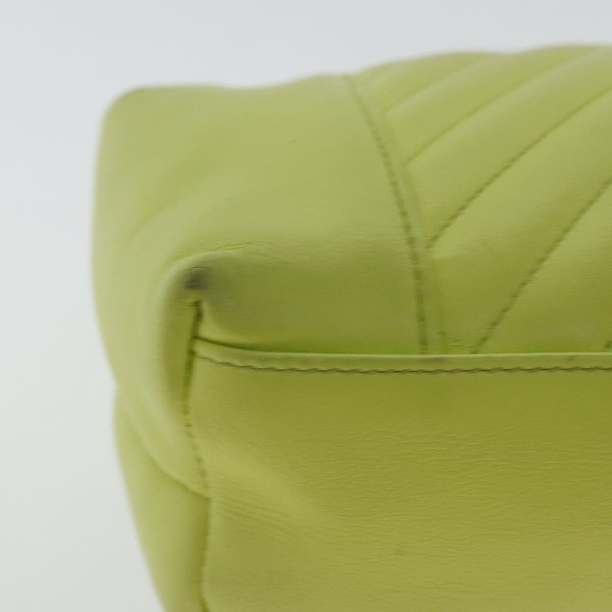 Chanel V-Stich Green Leather Shoulder Bag (Pre-Owned) Size ONE SIZE - 9 Thumbnail