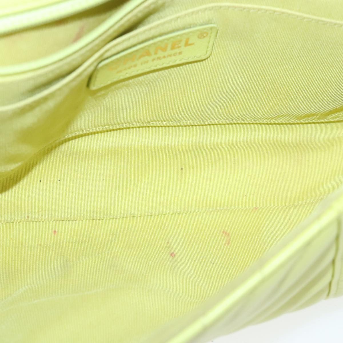 Chanel V-Stich Green Leather Shoulder Bag (Pre-Owned) Size ONE SIZE - 14 Thumbnail